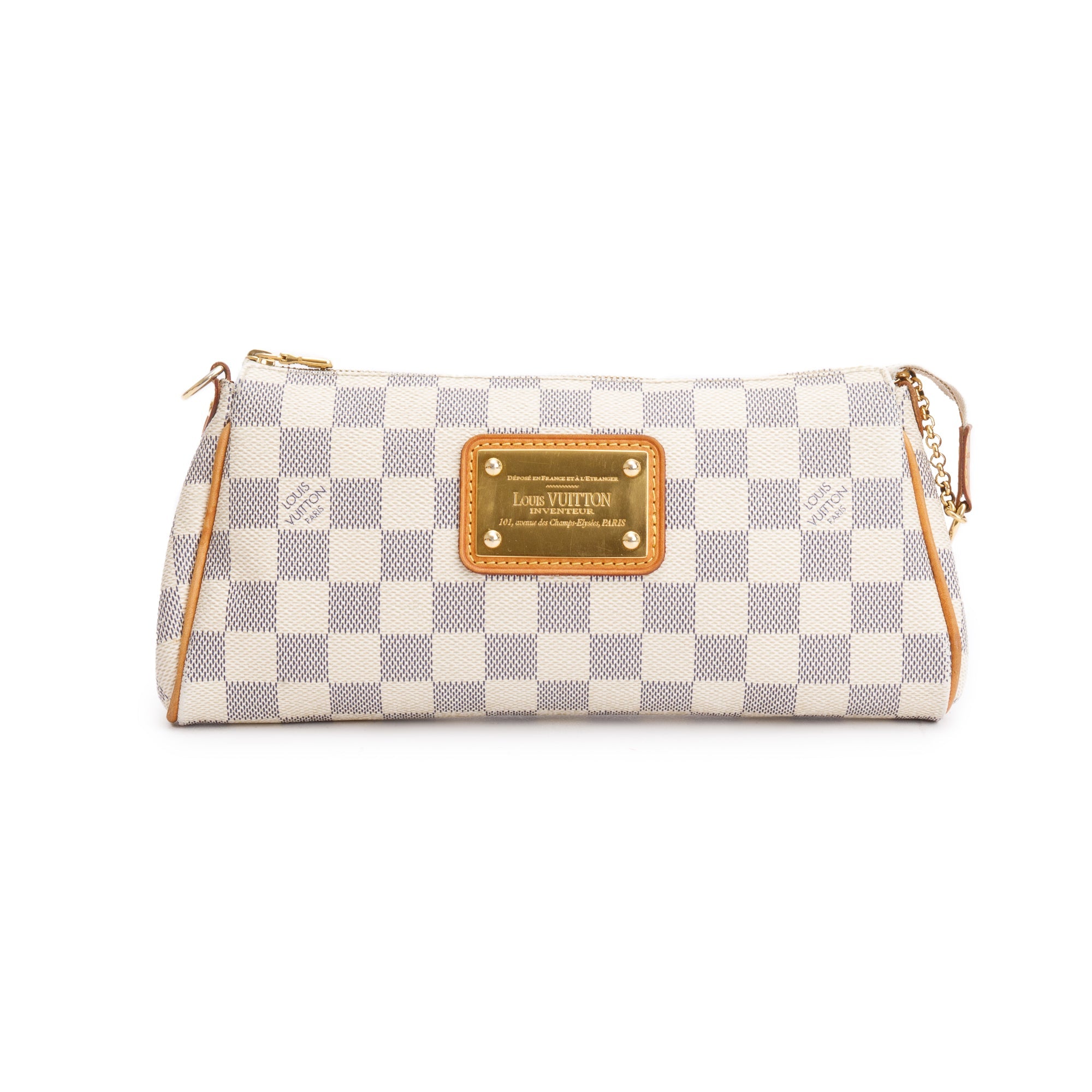 Louis Vuitton Damier Azur Eva Clutch w/ Box & Strap