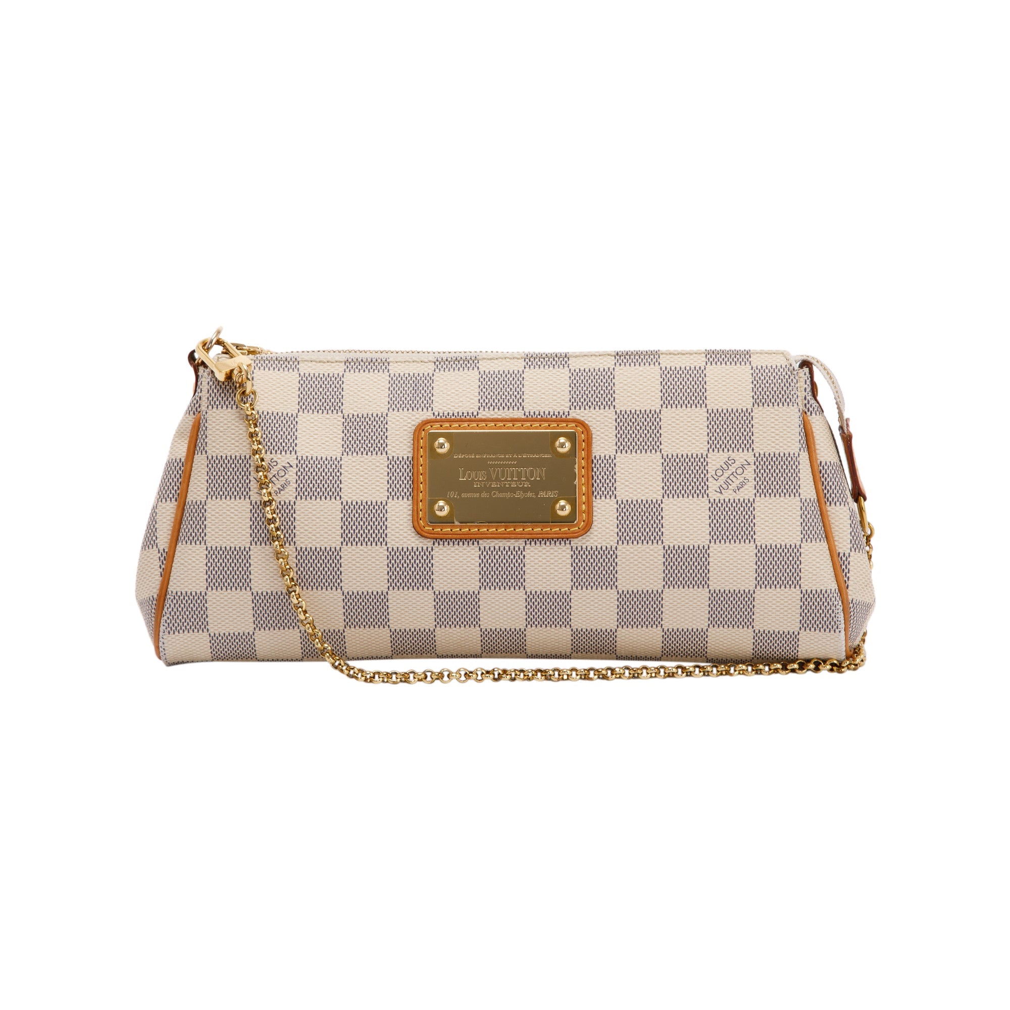 Louis Vuitton Damier Azur Eva Clutch w/ Strap