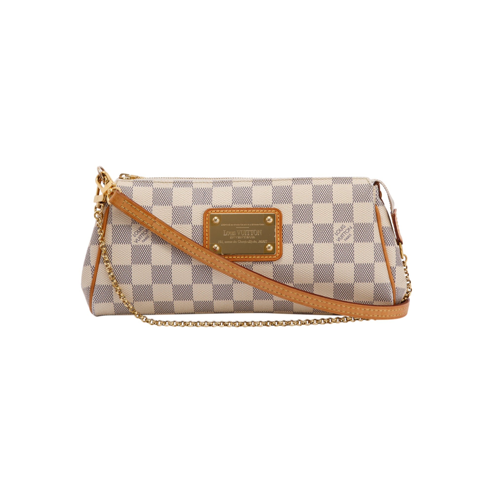 Louis Vuitton Damier Azur Eva Clutch w/ Strap