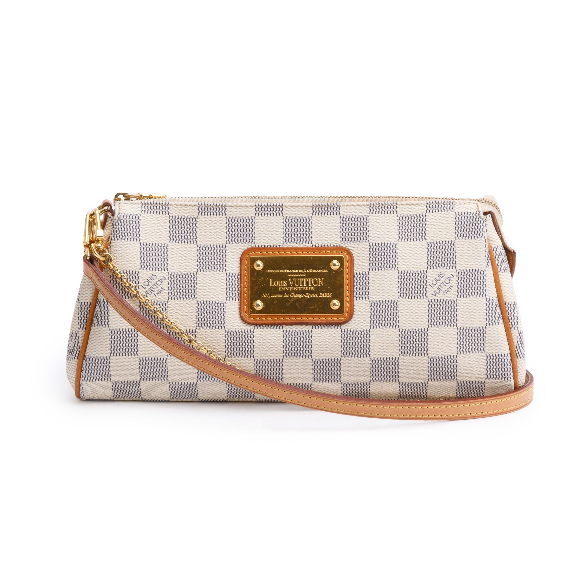 Louis Vuitton Damier Azur Eva Clutch w/ Strap