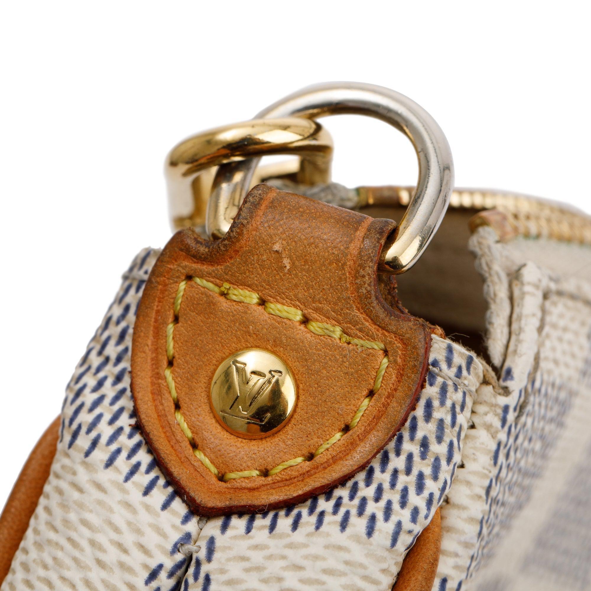 Louis Vuitton Damier Azur Eva Clutch w/ Straps & Box