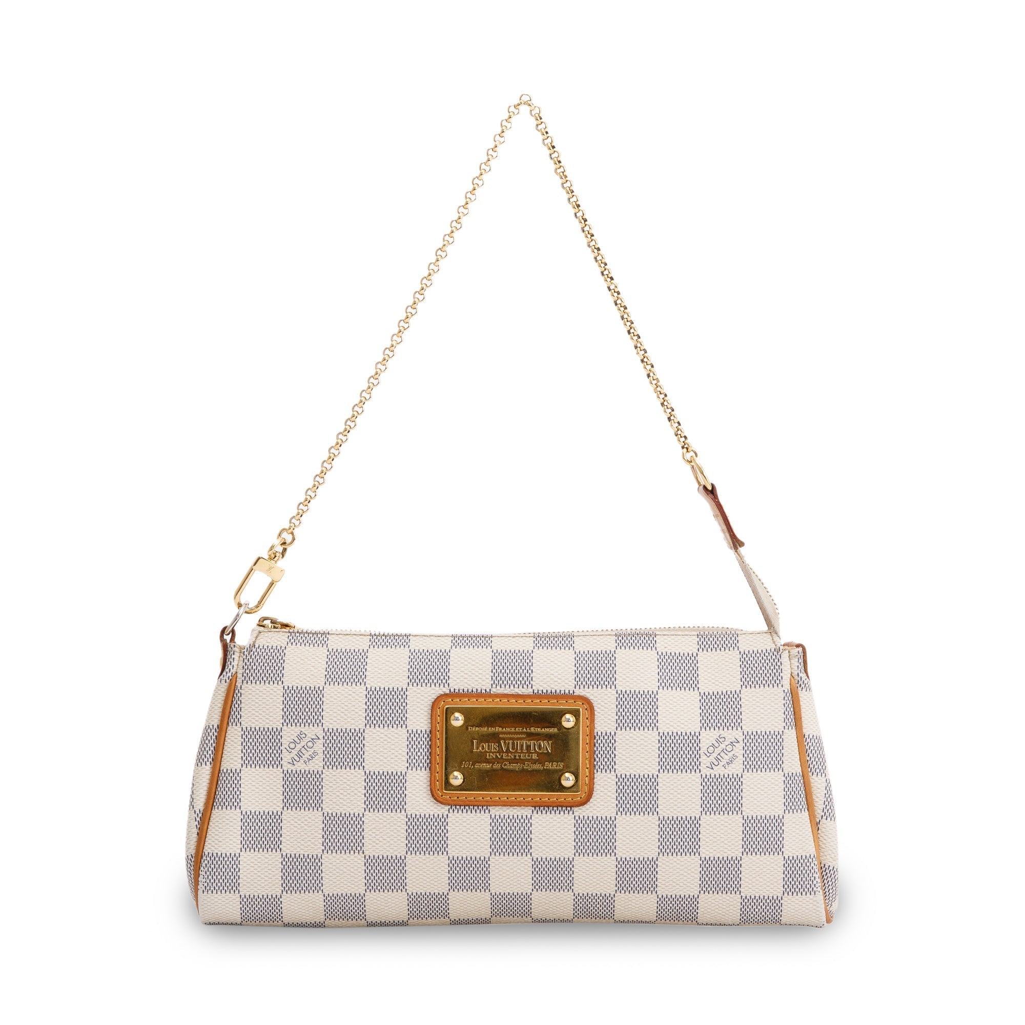 Louis Vuitton Damier Azur Eva Clutch w/ Straps & Box