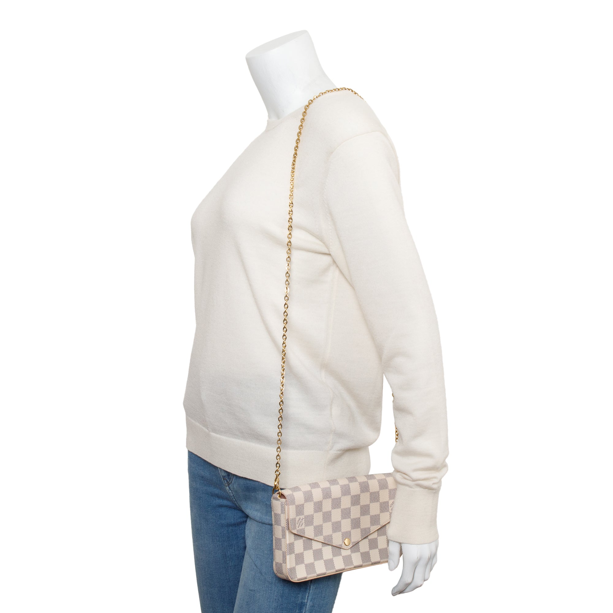 Louis Vuitton Damier Azur Felicie Pochette w/ Inserts