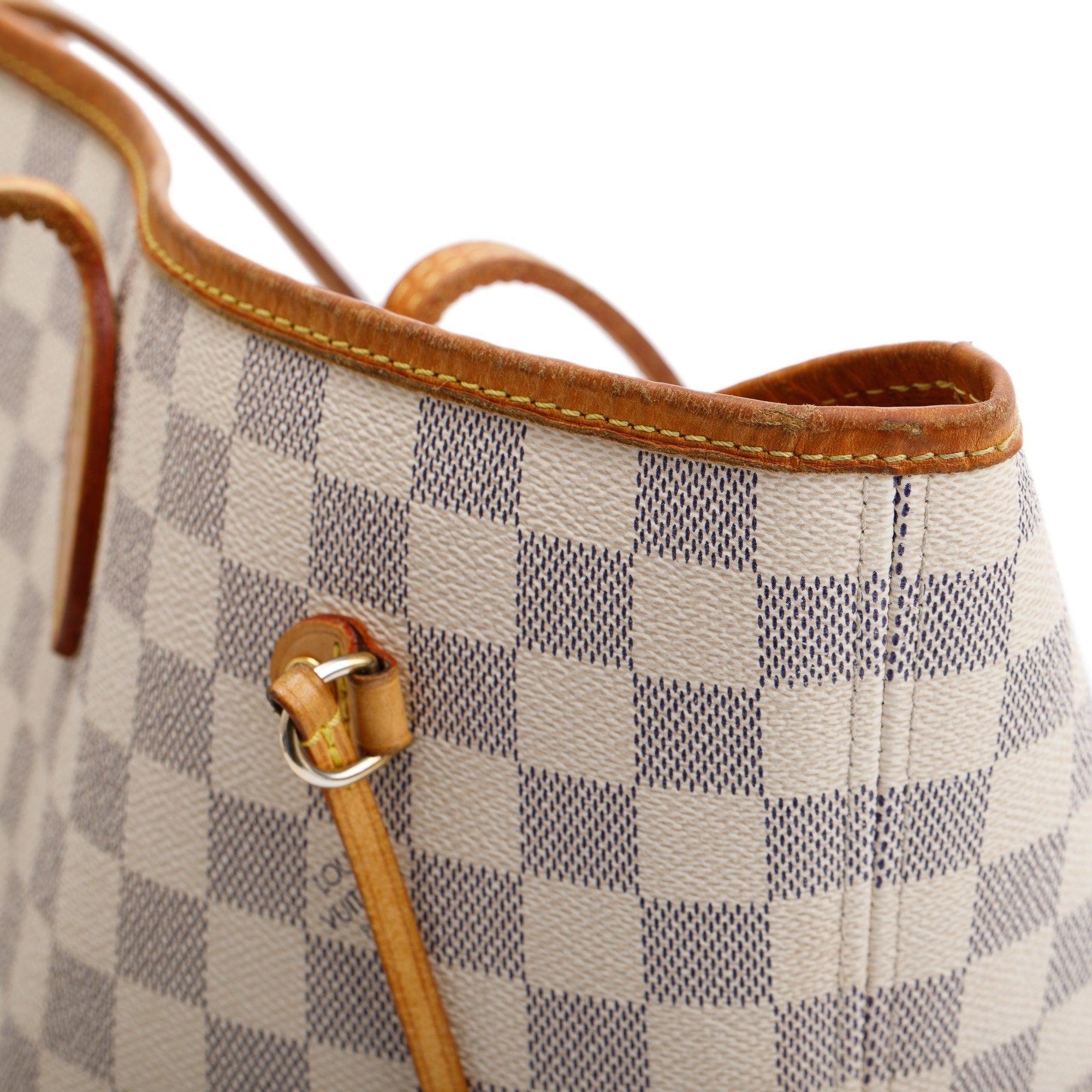 Louis Vuitton Damier Azur Neverfull MM w/ Pouch