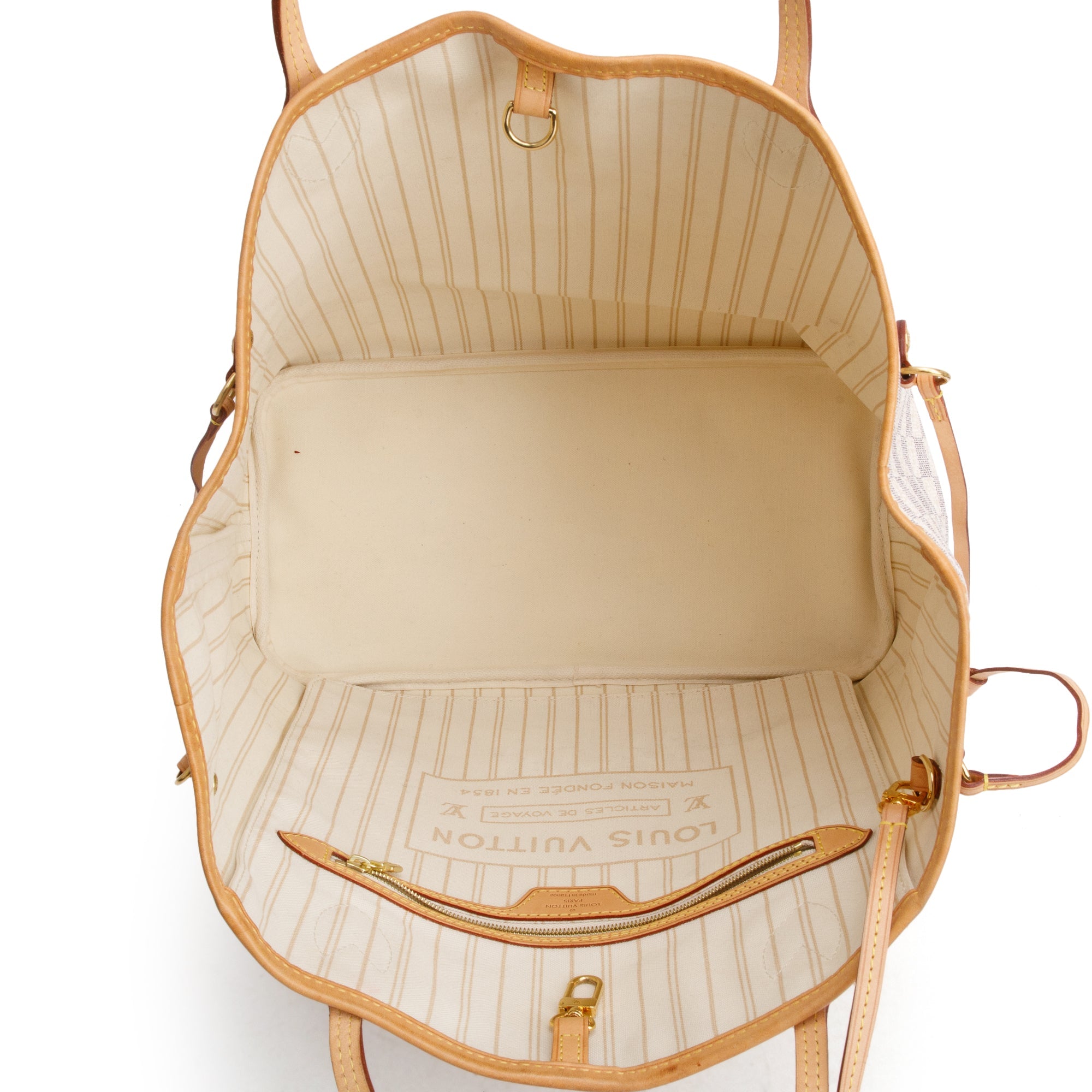 Louis Vuitton Damier Azur Neverfull MM w/ Pouch