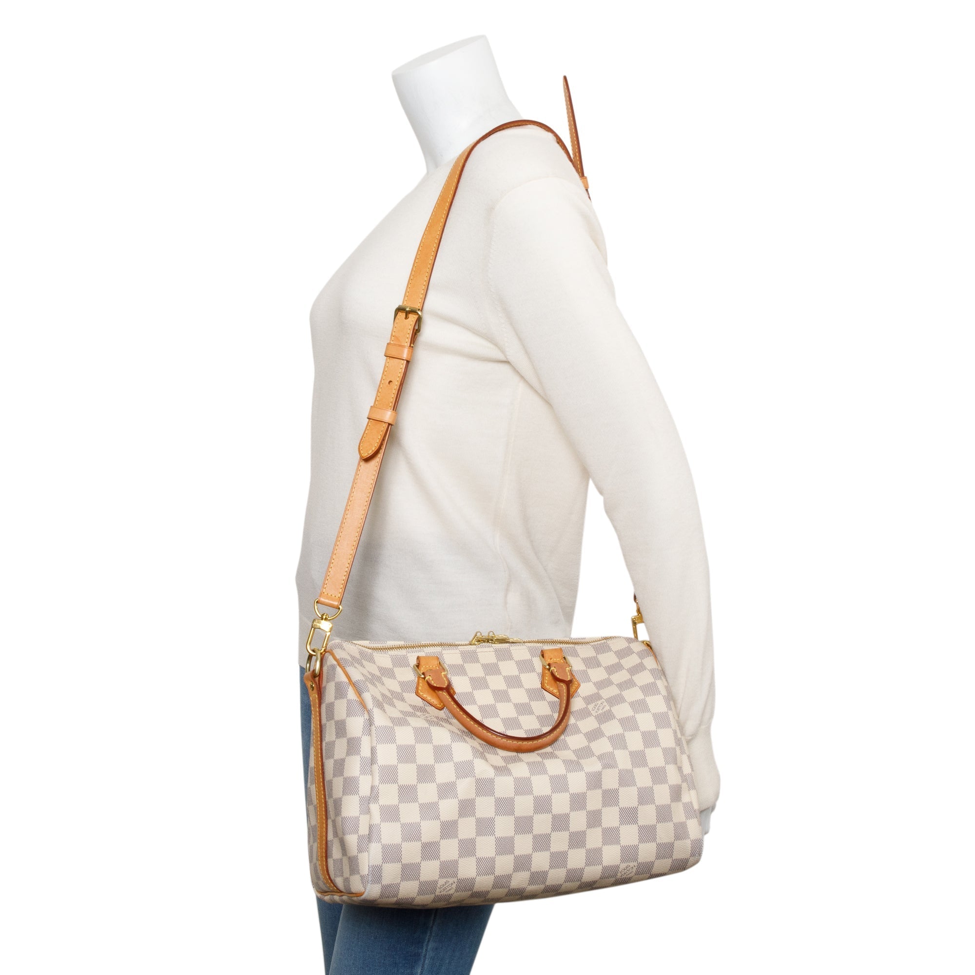 Louis Vuitton Damier Azur Speedy Bandouliere 30 w/ Box