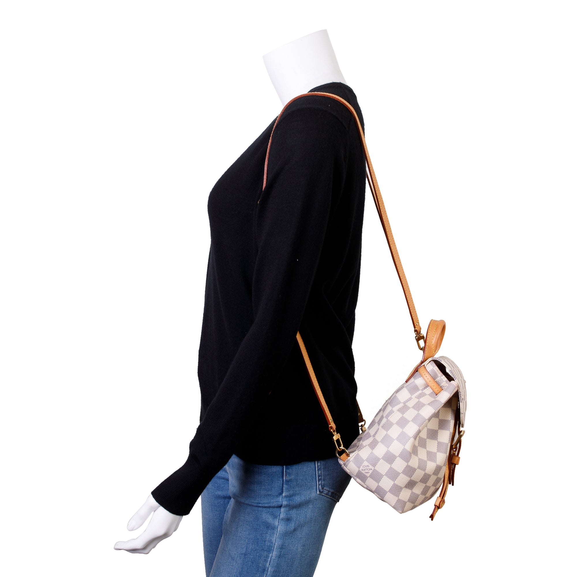 Louis Vuitton Damier Azur Sperone BB Backpack w/ Receipt