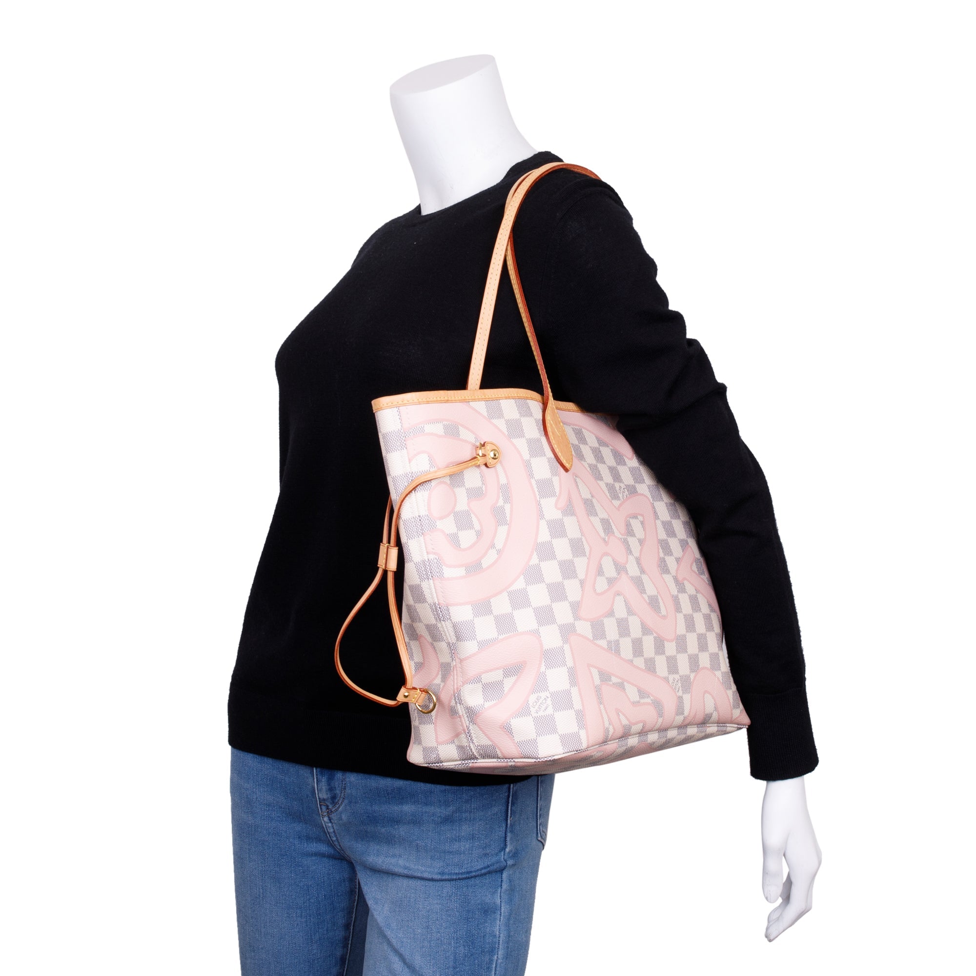 Louis Vuitton Damier Azur Tahitienne Neverfull MM w/ Box