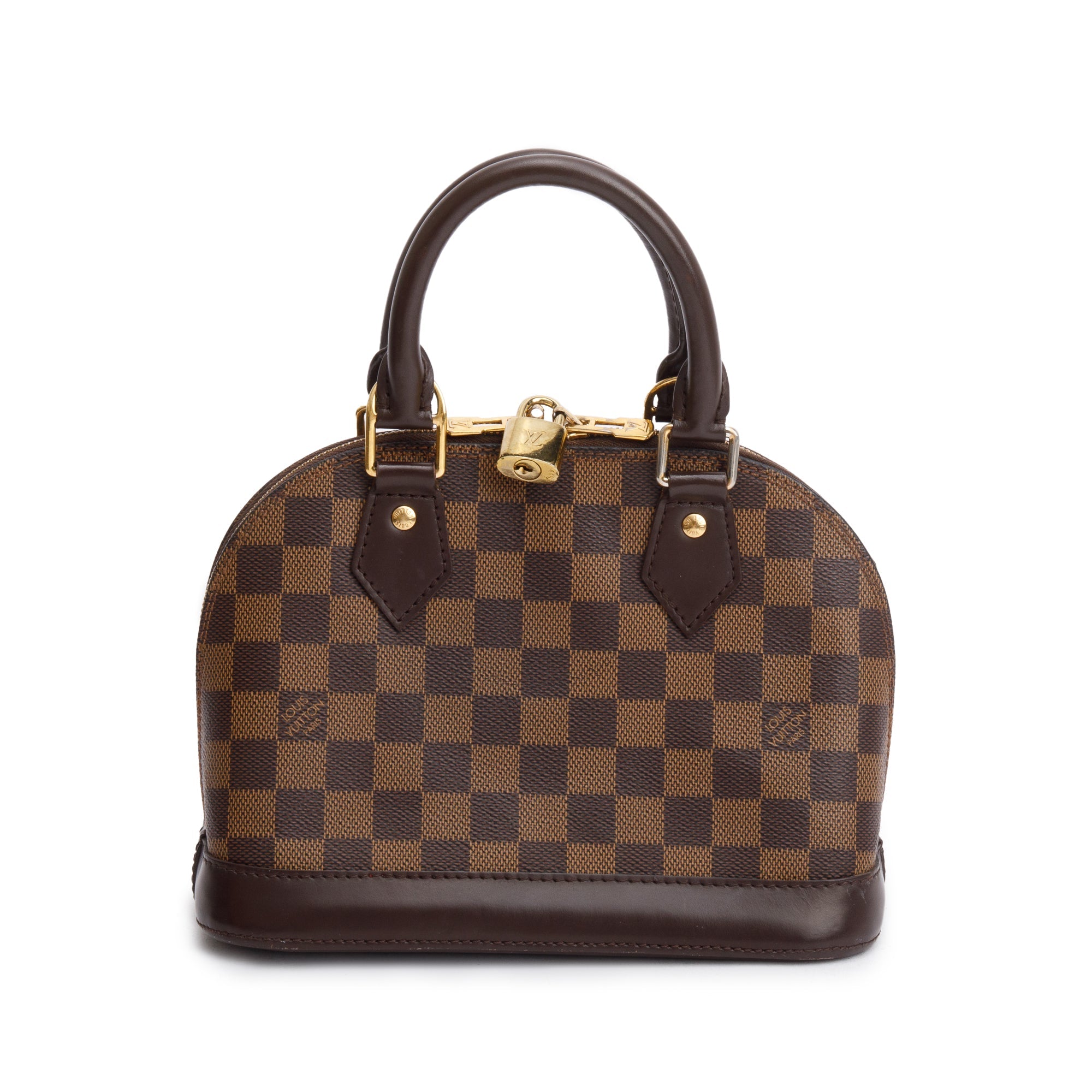 Louis Vuitton Damier Ebene Alma BB w/ Strap & Receipt