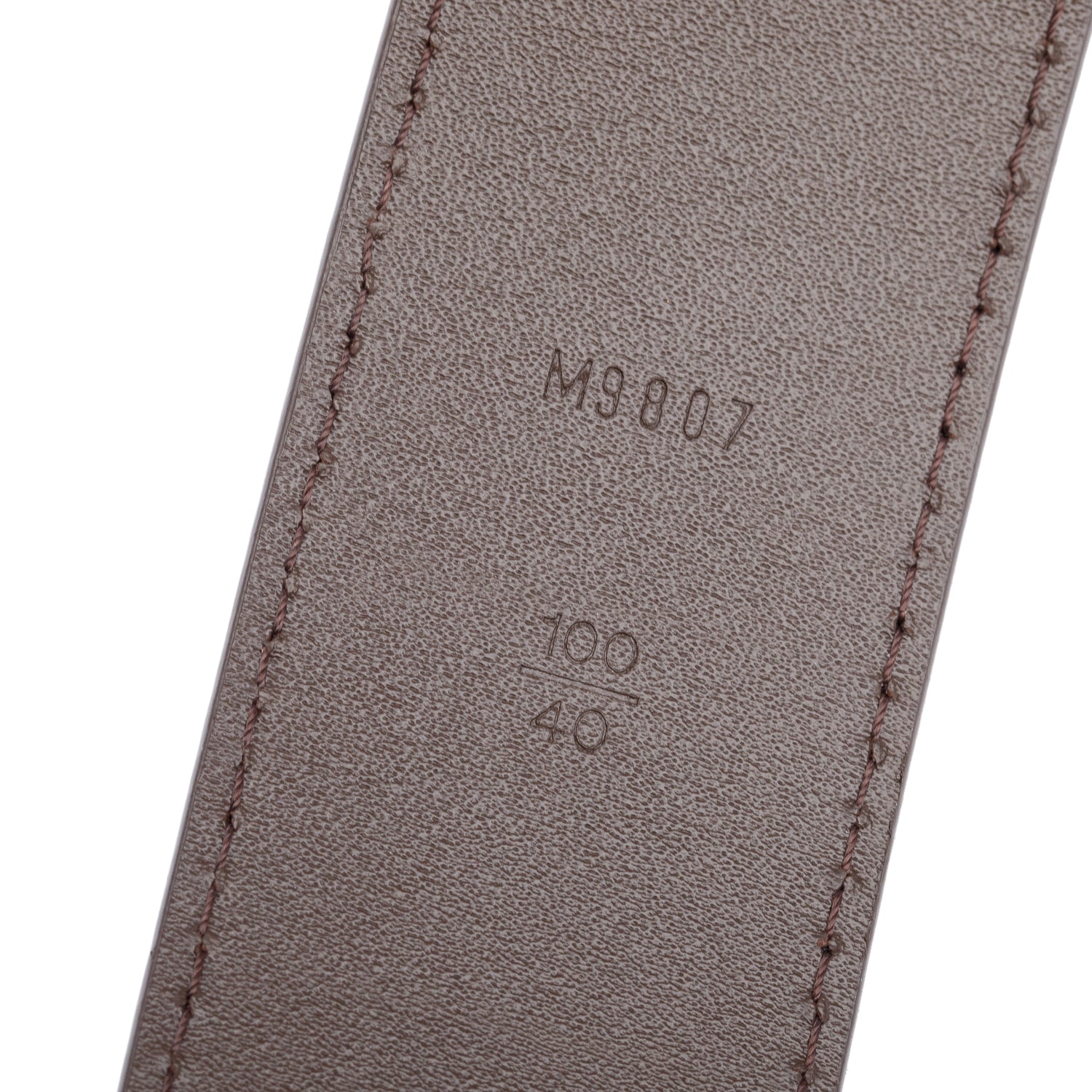 Louis Vuitton Damier Ebene Canvas LV Initiales 40 MM Belt, Size 100 40