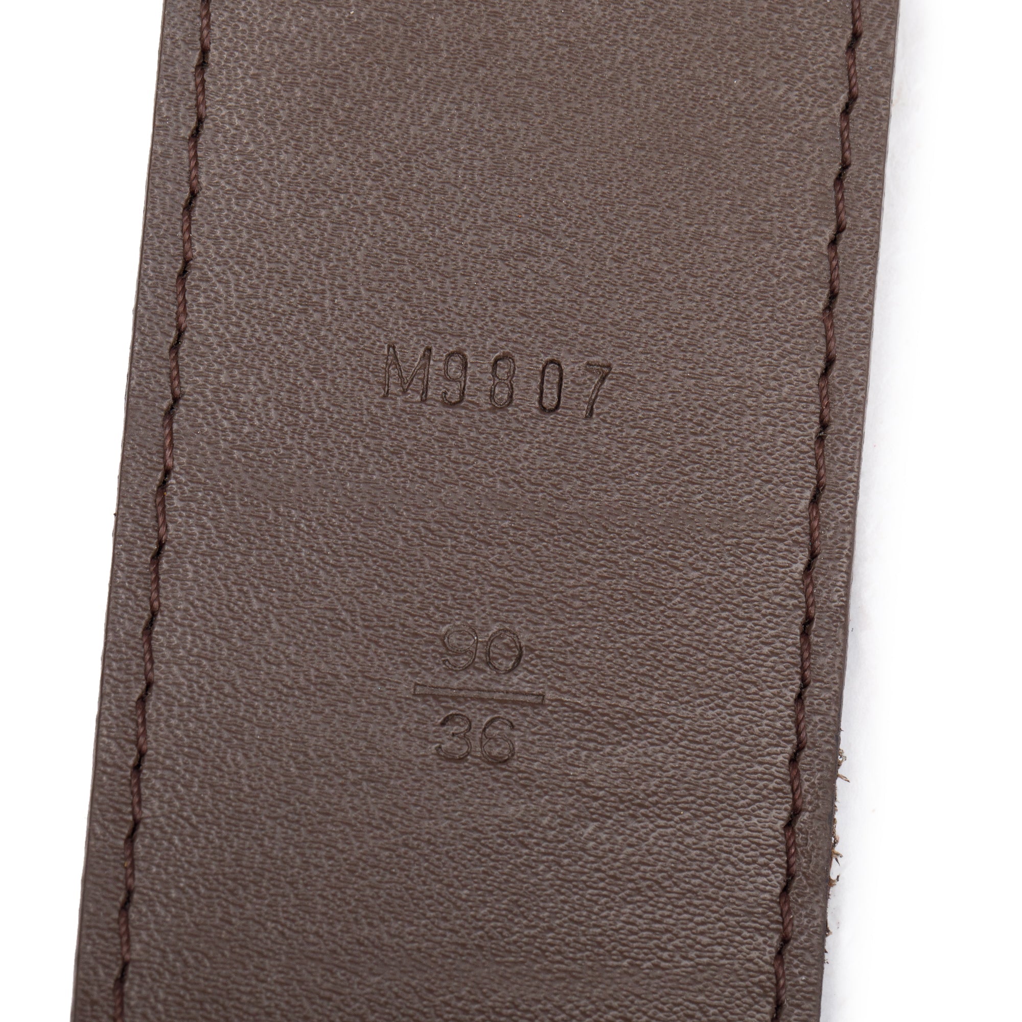 Louis Vuitton Damier Ebene Canvas LV Initials 40 MM Belt 90 36 w/ Box