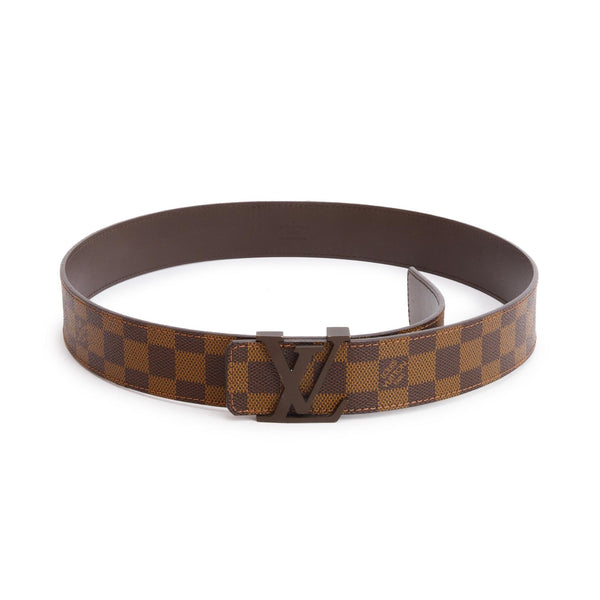 LOUIS VUITTON LV ベルト 90/36 LB0084 ブラウン Louis Vuitton Damier Ebene Canvas LV Initials 40 MM Belt 90 36 w
