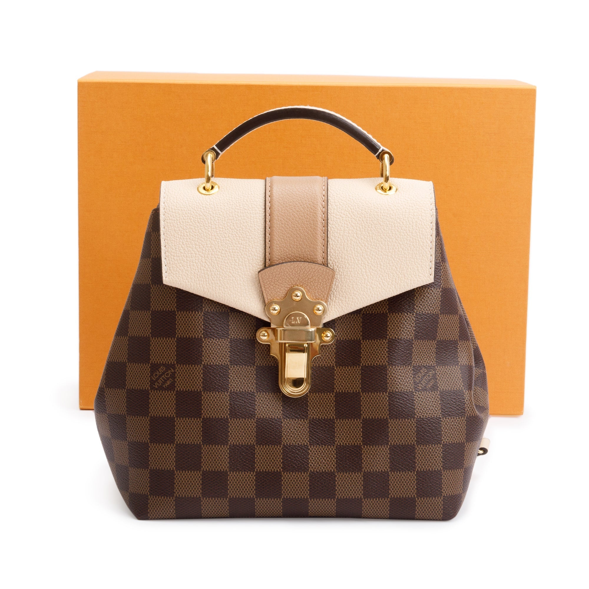 damier ebene louis vuitton backpack Louis Vuitton Damier Ebene Clapton Convertible Backpack w/ Box – OLIVER'S