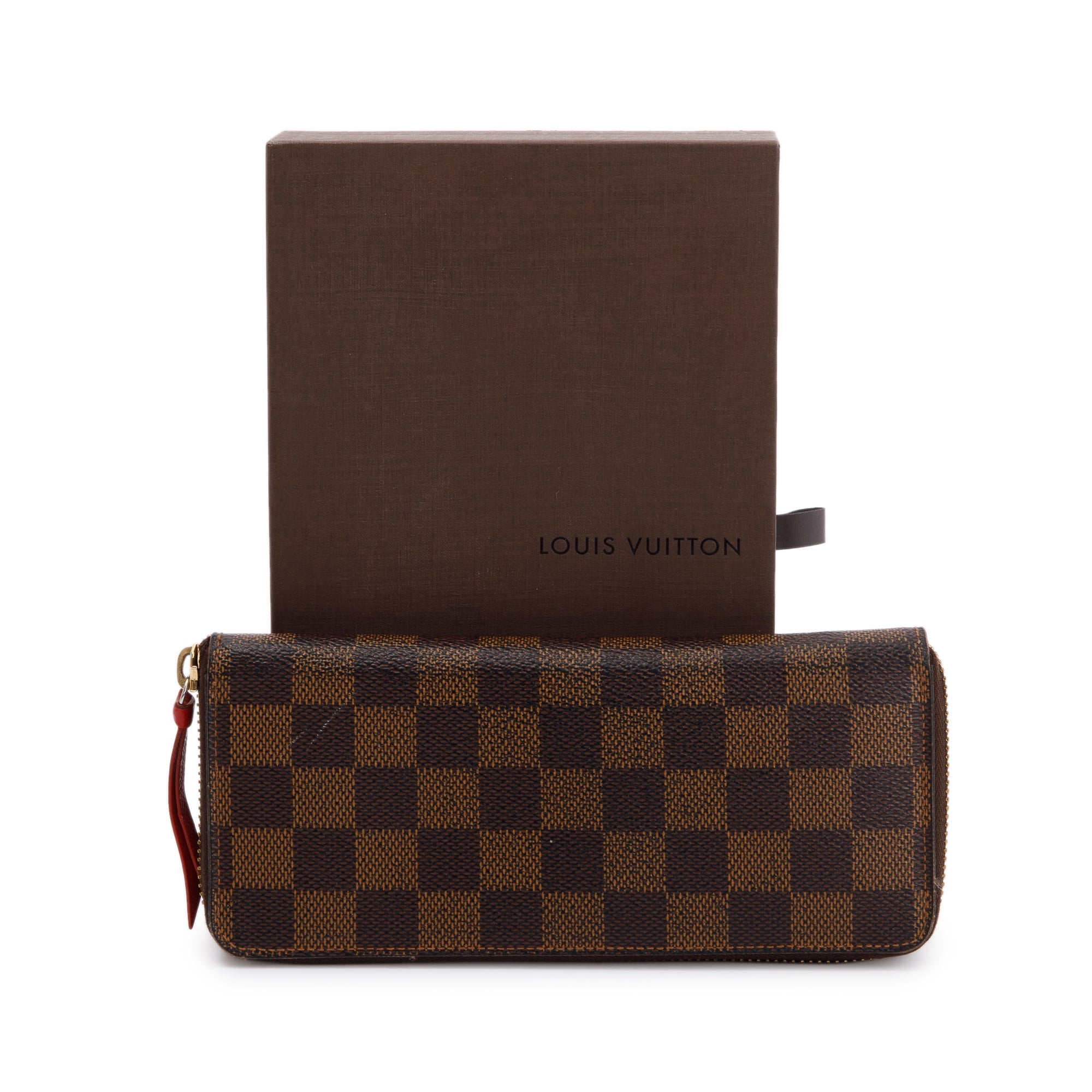 Louis Vuitton Damier Ebene Clemence Wallet w/ Box & Receipt
