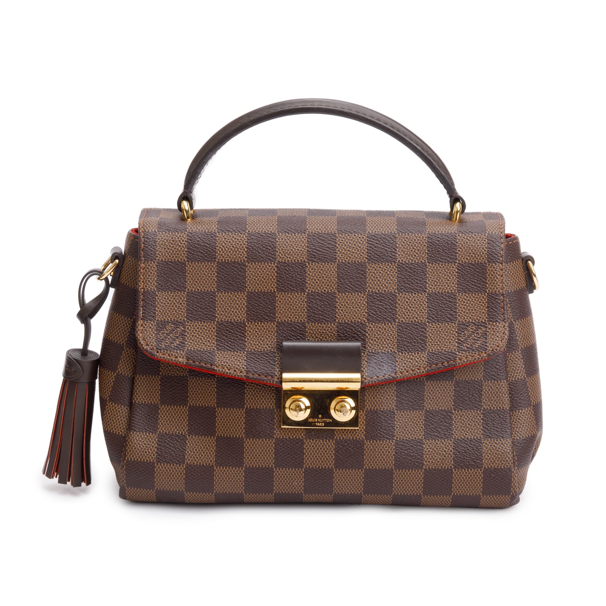 Louis Vuitton Damier Ebene Croisette Bag w/ Strap