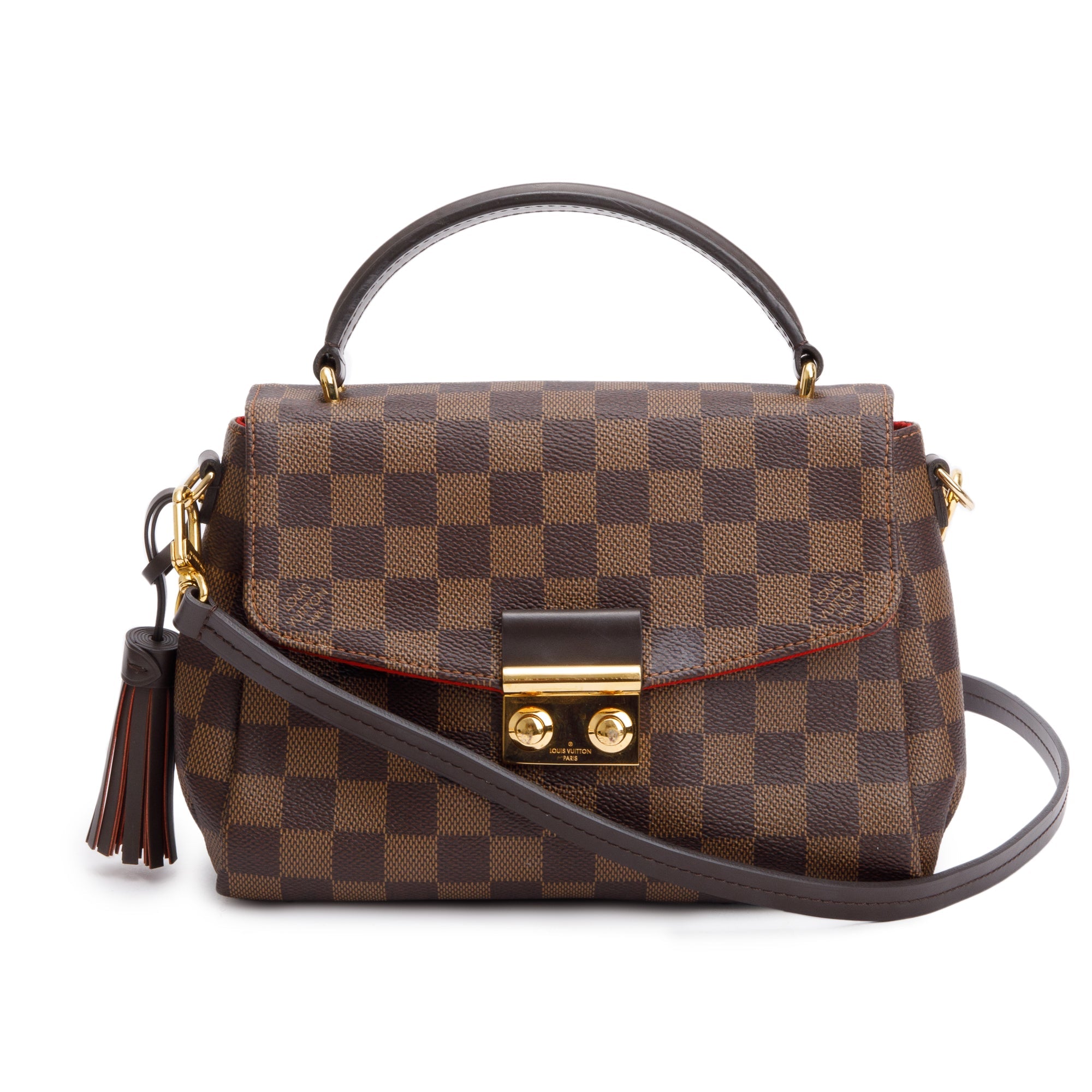 Louis Vuitton Damier Ebene Croisette Bag w/ Strap