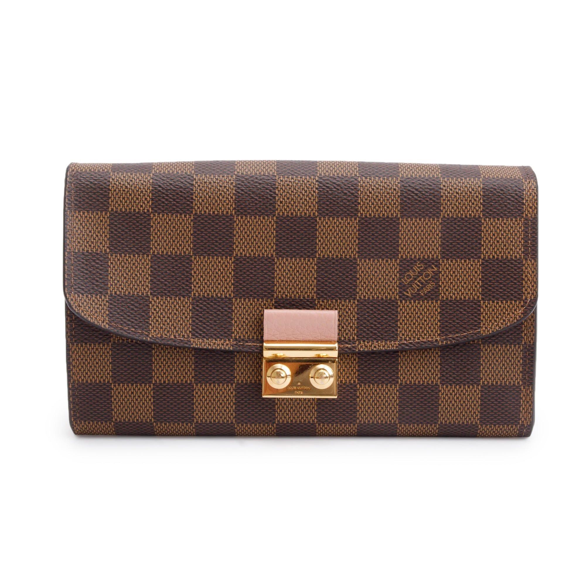 Louis Vuitton Damier Ebene Croisette Chain Wallet