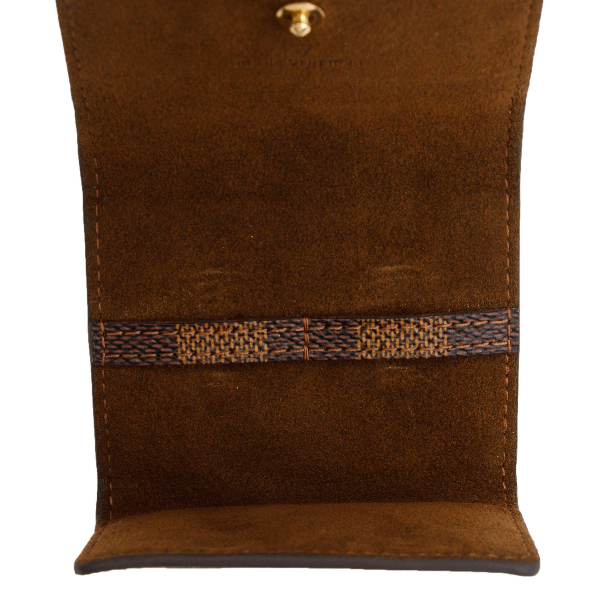 Louis Vuitton Damier Ebene Cufflinks Holder w/ Box