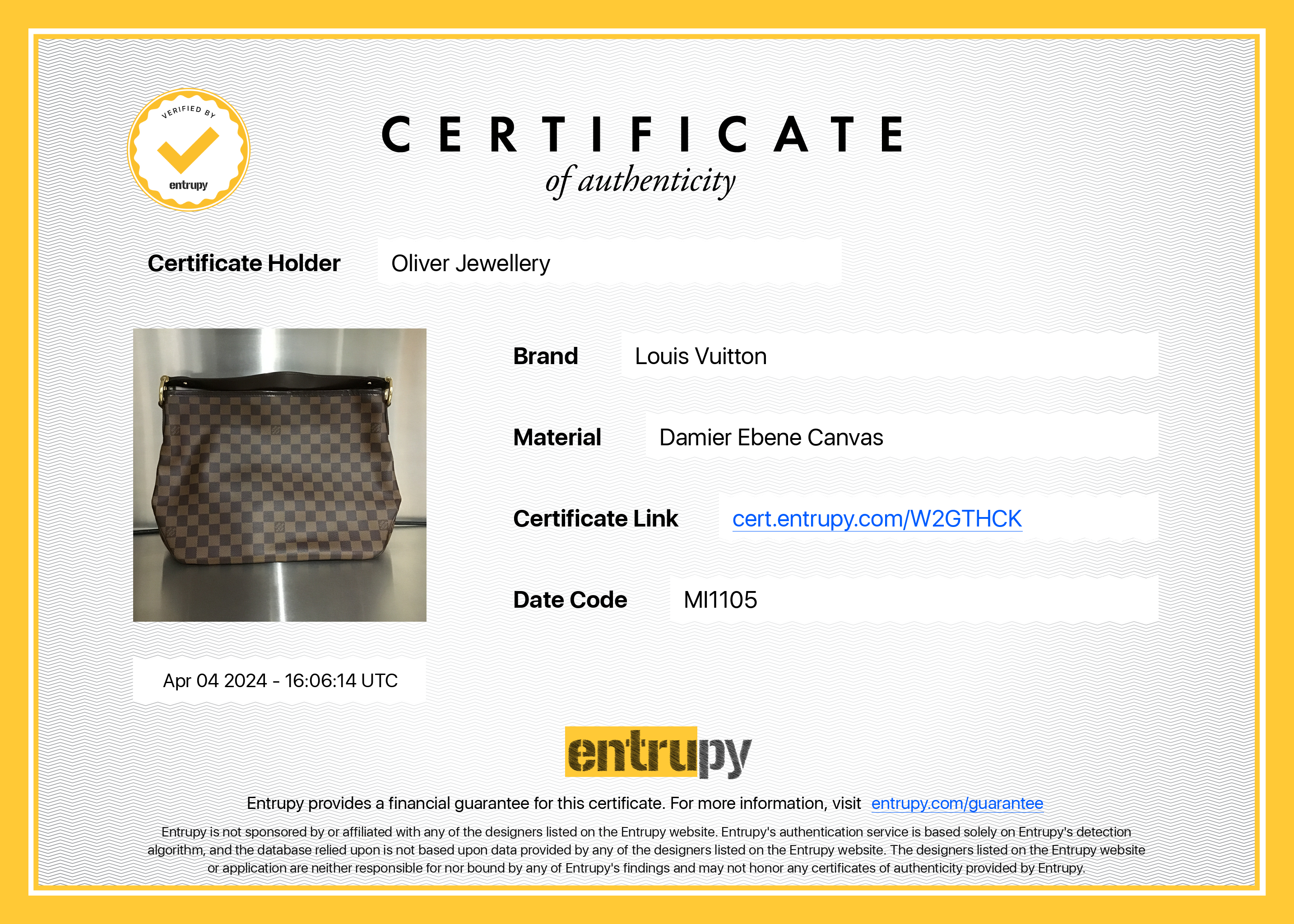 Louis Vuitton Damier Ebene Delightful PM