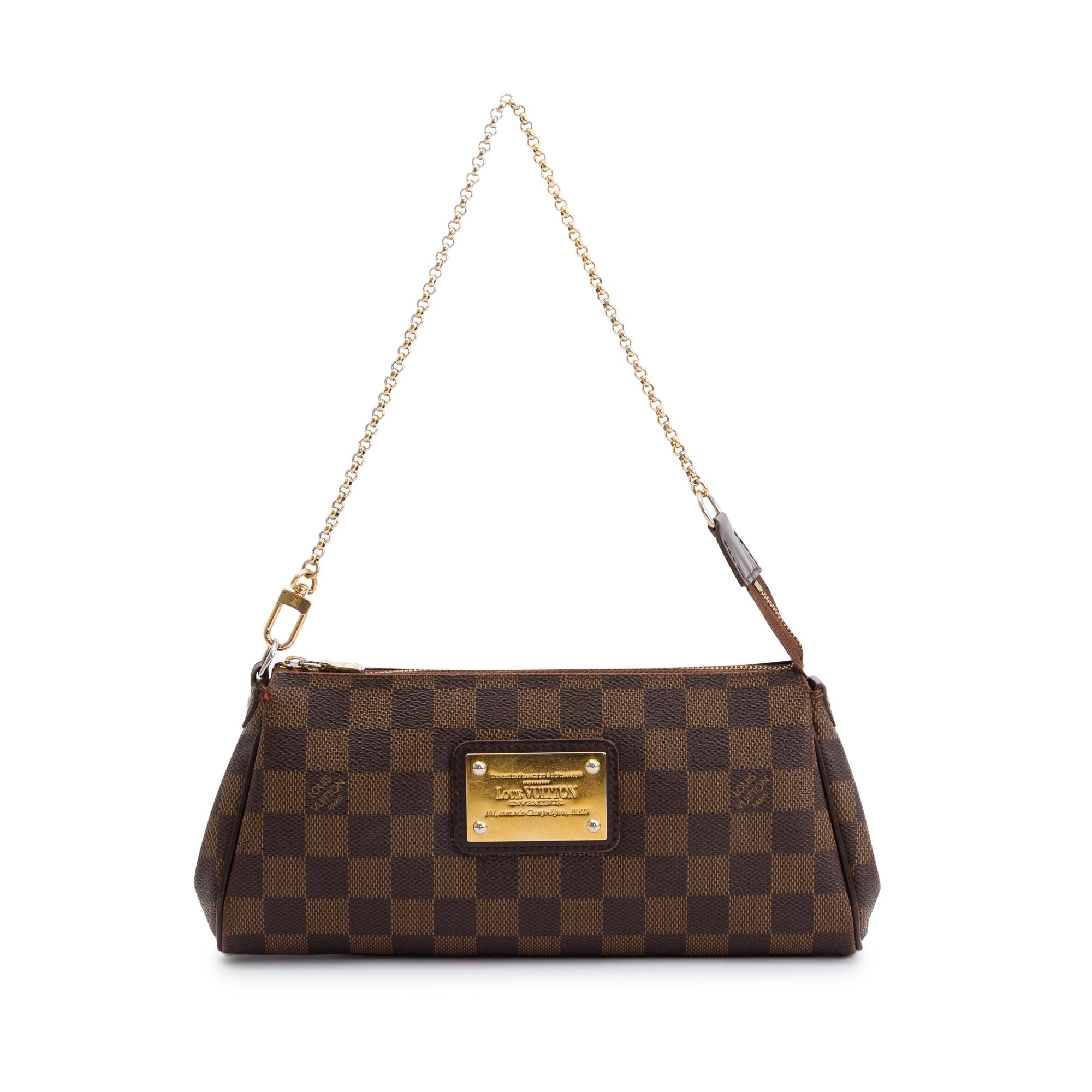 Louis Vuitton Damier Ebene Eva Clutch w/ Straps
