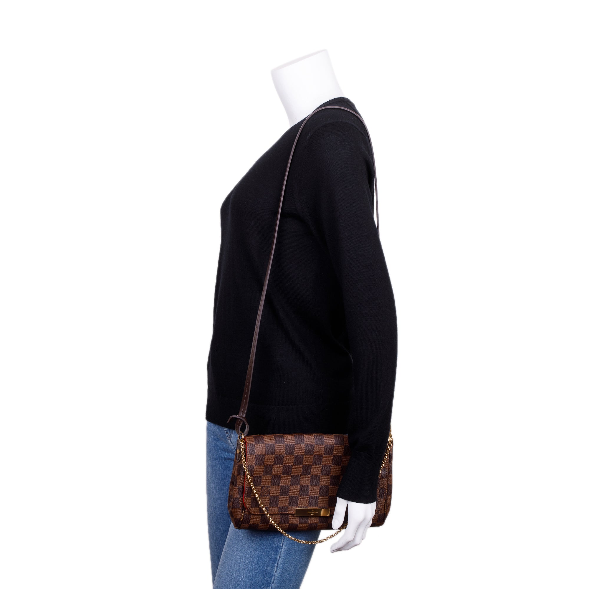 Louis Vuitton Damier Ebene Favorite MM w/ Straps