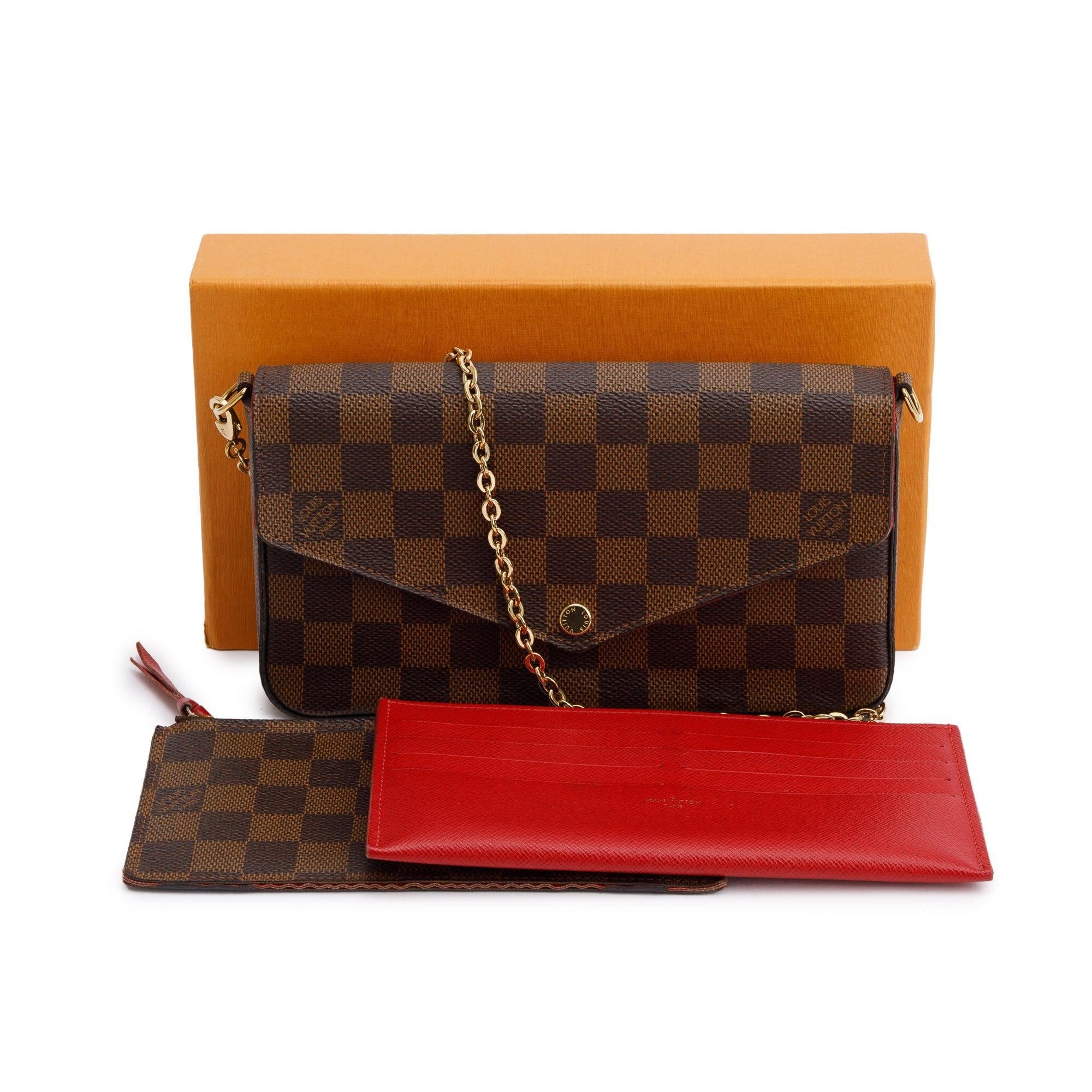 Louis Vuitton Damier Ebene Felicie Pochette w/ Inserts, Box & Receipt