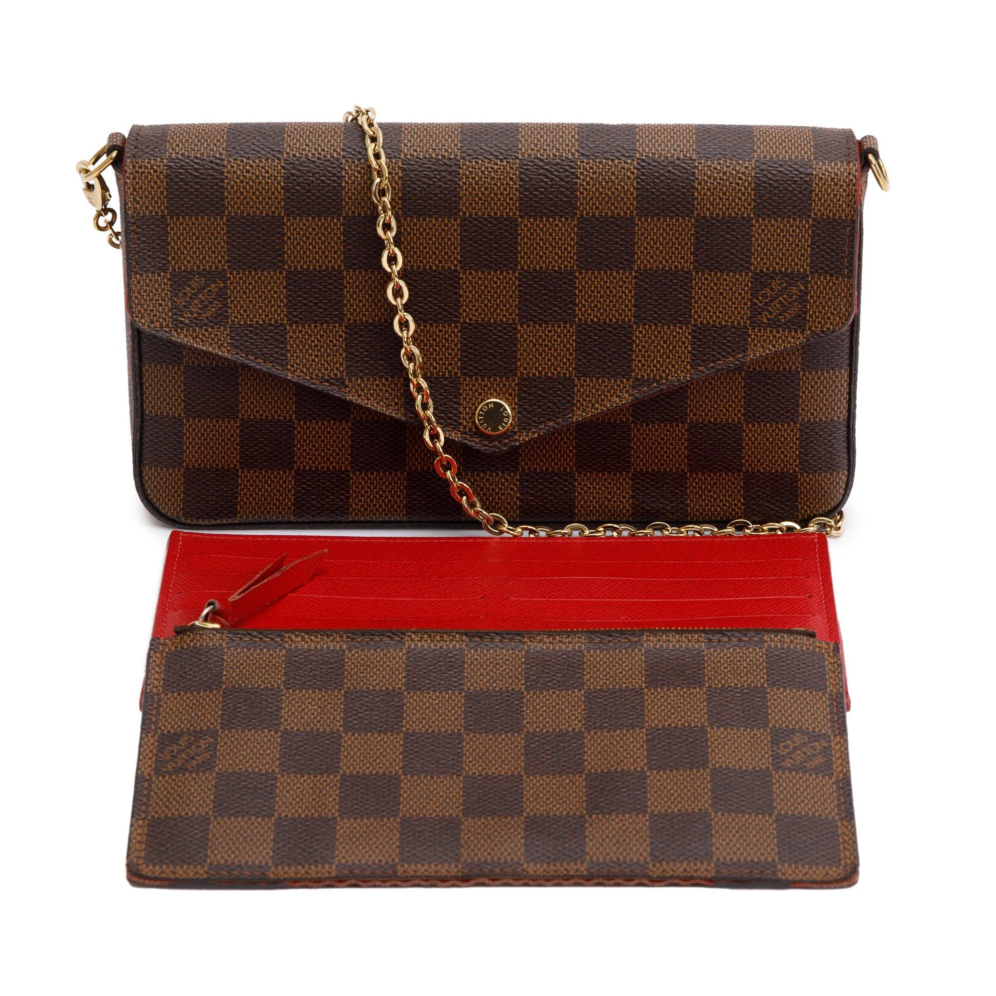 Louis Vuitton Damier Ebene Felicie Pochette w/ Inserts, Box & Receipt