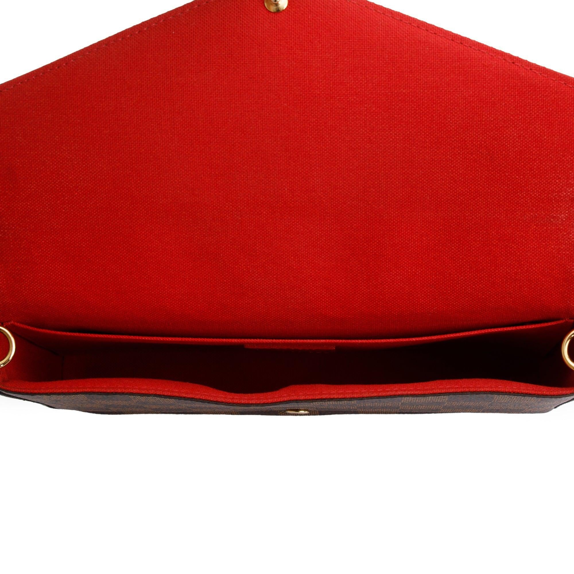 Louis Vuitton Damier Ebene Felicie Pochette w/ Inserts, Box & Receipt