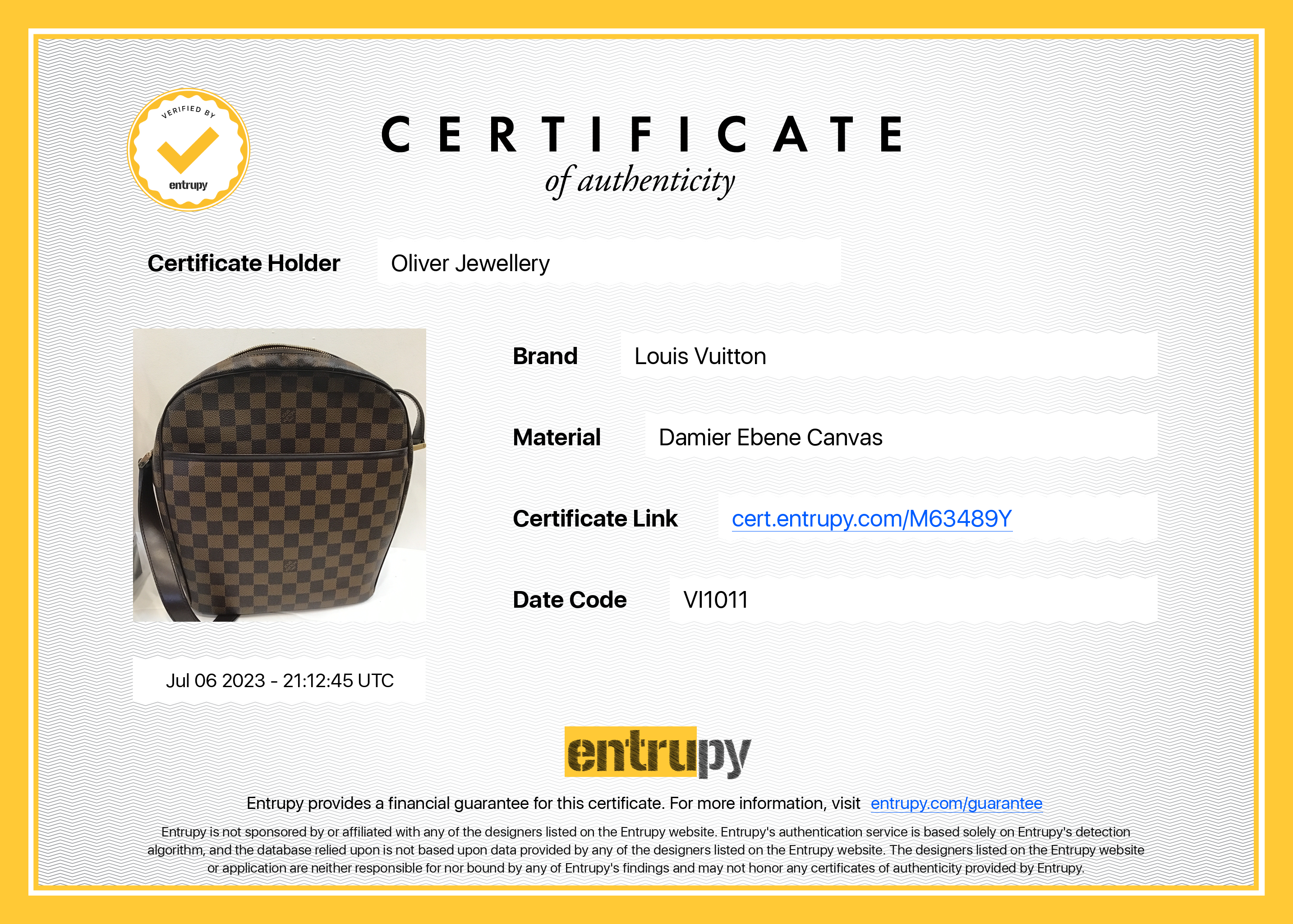 Louis Vuitton Damier Ebene Ipanema GM