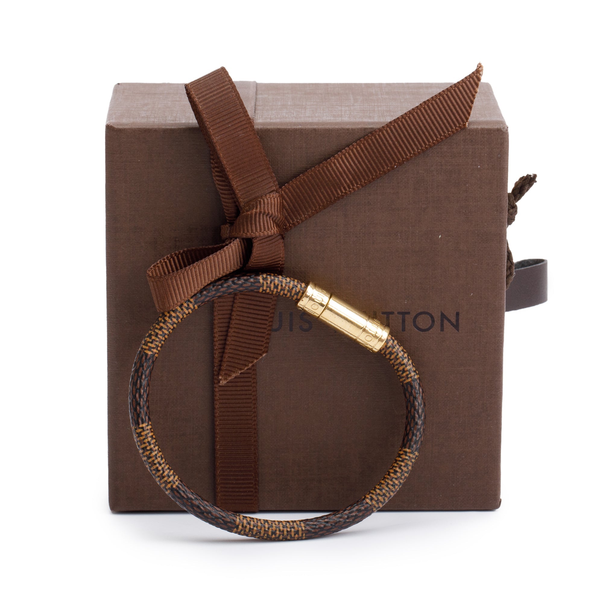 Louis Vuitton Damier Ebene Keep It Bracelet w/ Box