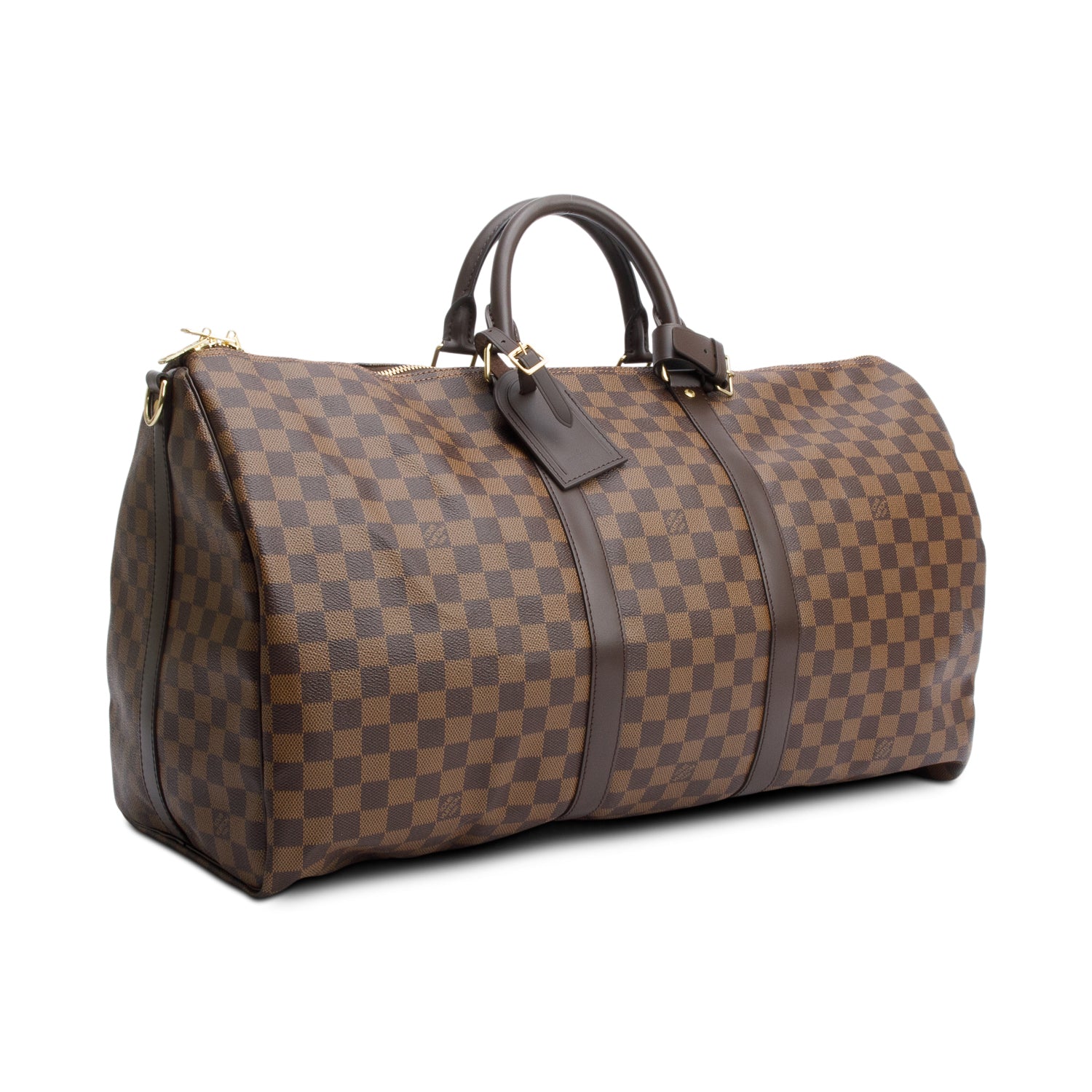 Louis Vuitton Damier Ebene Keepall Bandouliere 55 w/ Strap & Box