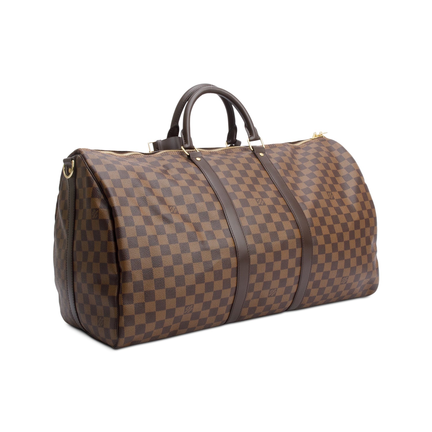 Louis Vuitton Damier Ebene Keepall Bandouliere 55 w/ Strap & Box