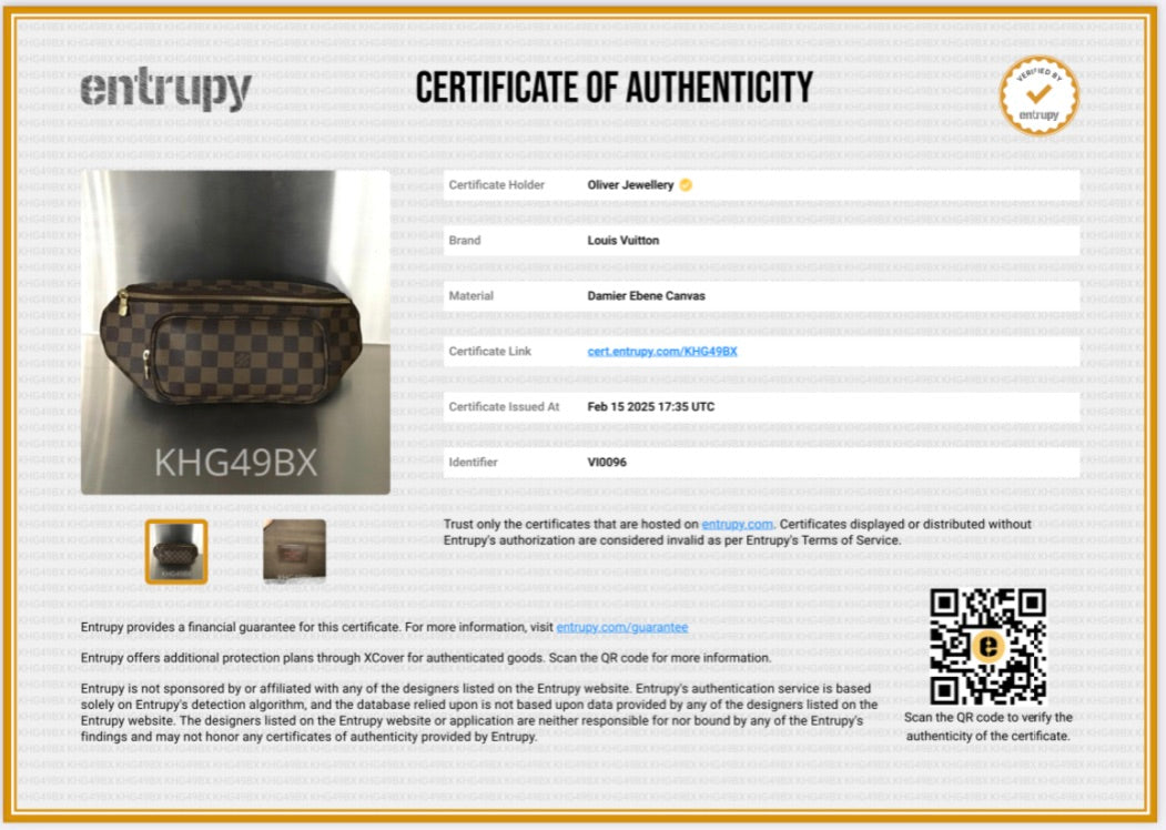 Louis Vuitton Damier Ebene Melville Bum Bag w/ Box