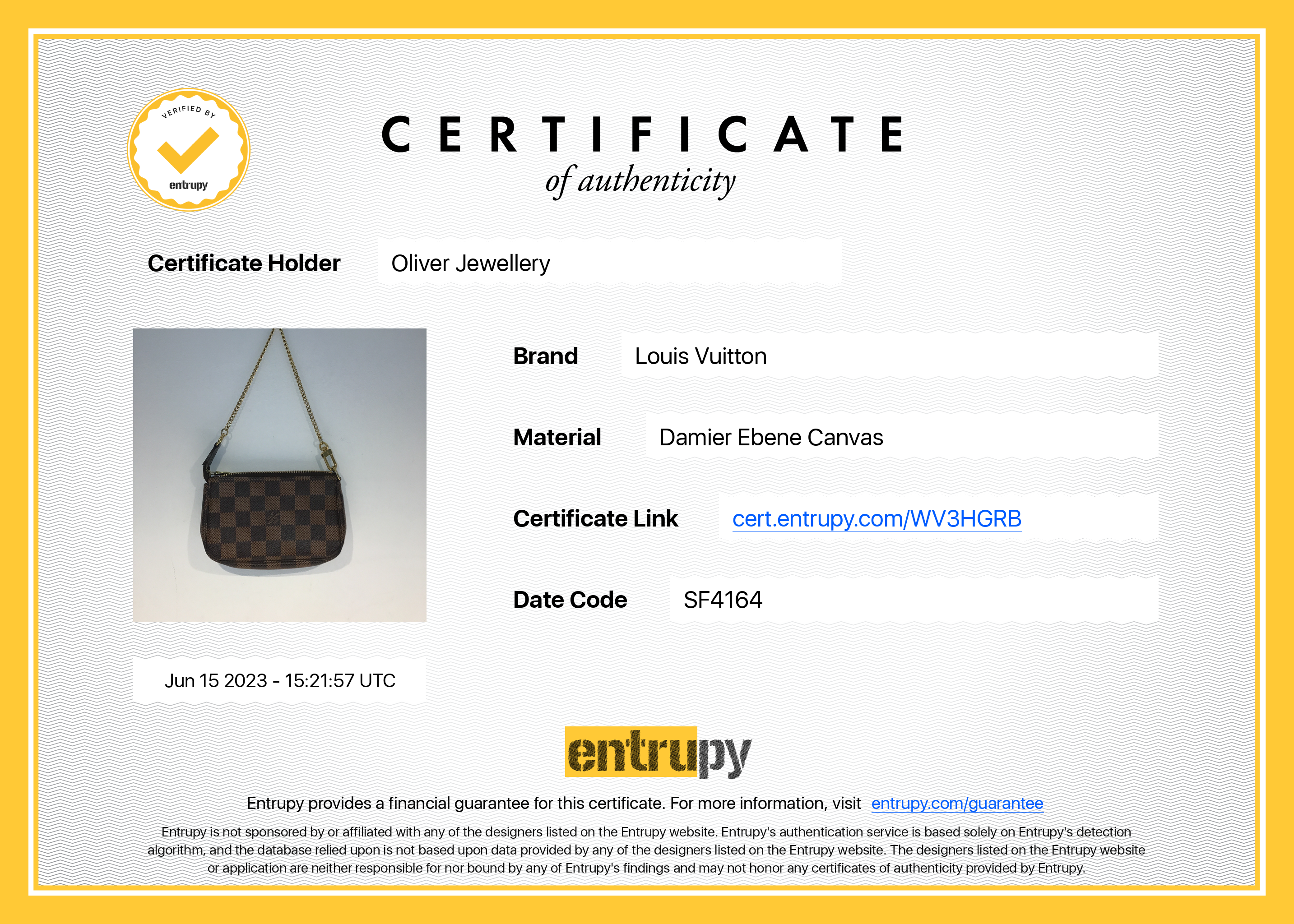 Louis Vuitton Damier Ebene Mini Pochette Accessories