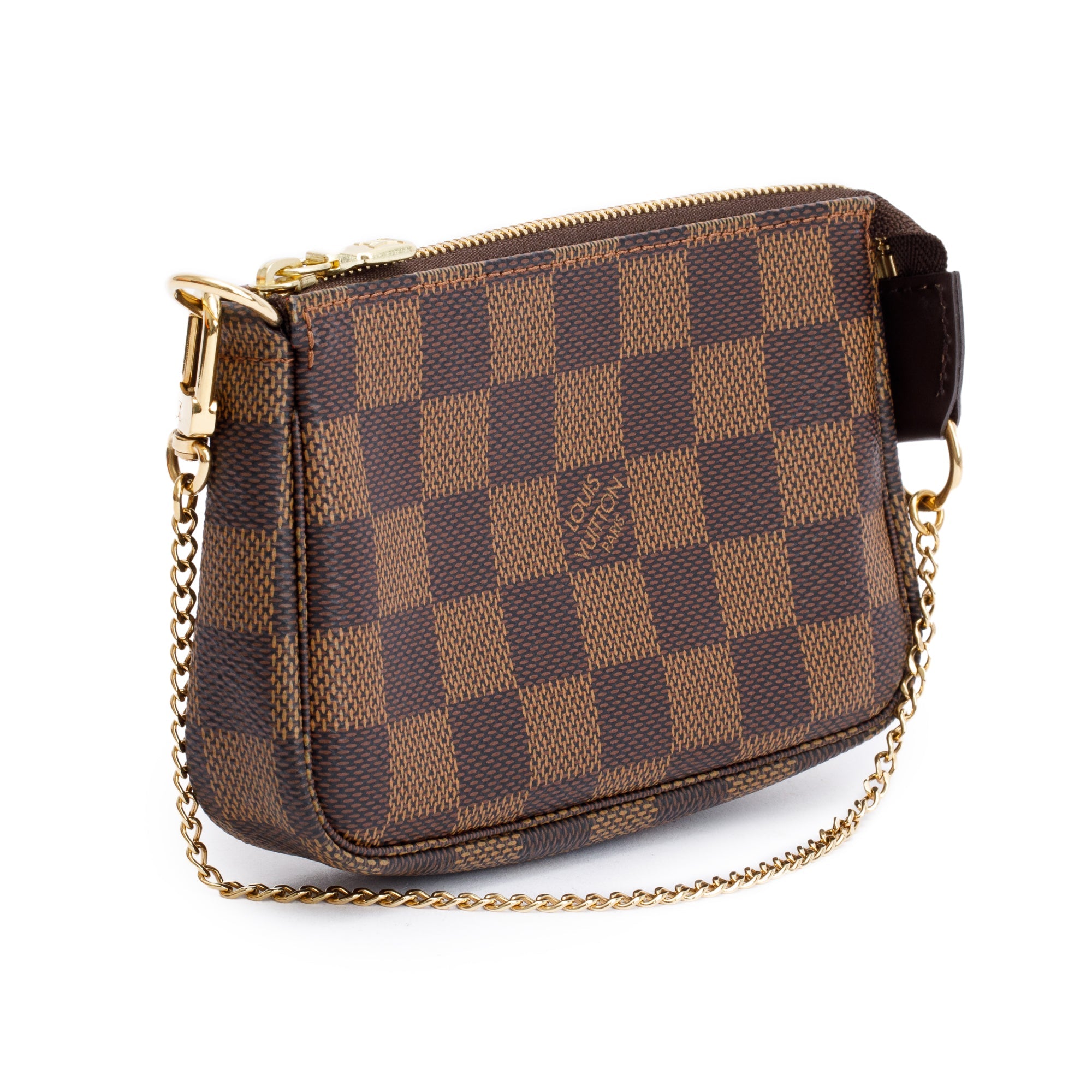 Louis Vuitton Damier Ebene Mini Pochette Accessories w Box & Receipt
