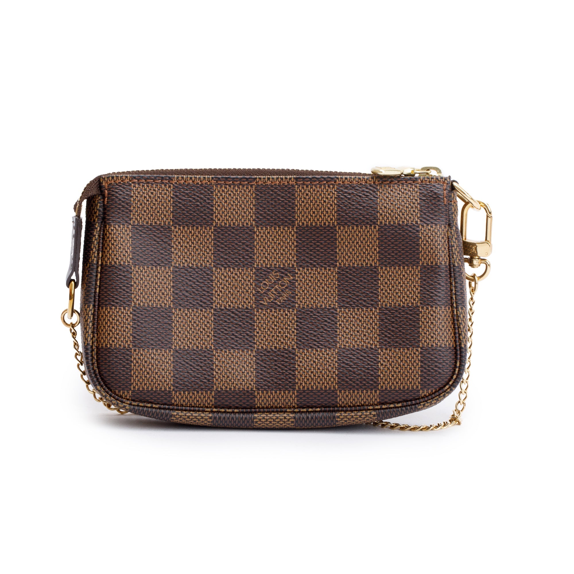 Louis Vuitton Damier Ebene Mini Pochette Accessories w Box & Receipt