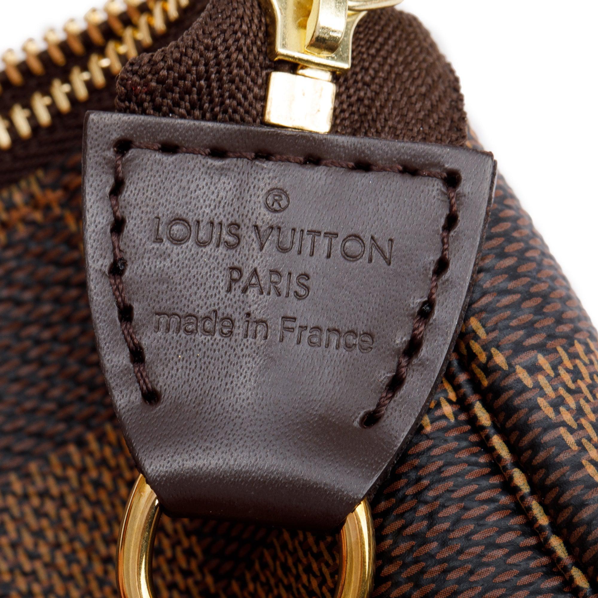 Louis Vuitton Damier Ebene Mini Pochette Accessories w Box & Receipt