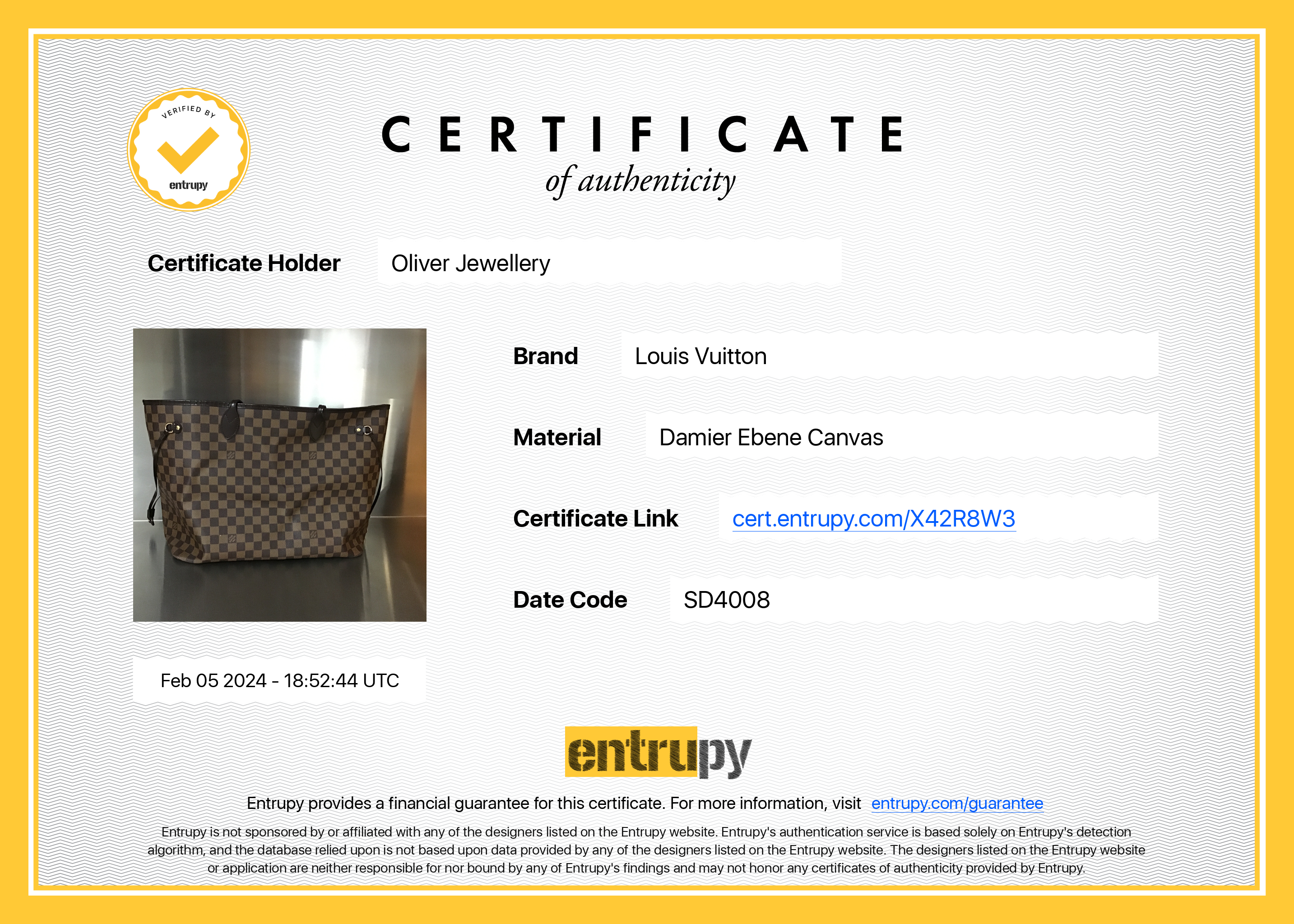 Louis Vuitton Damier Ebene Neverfull GM