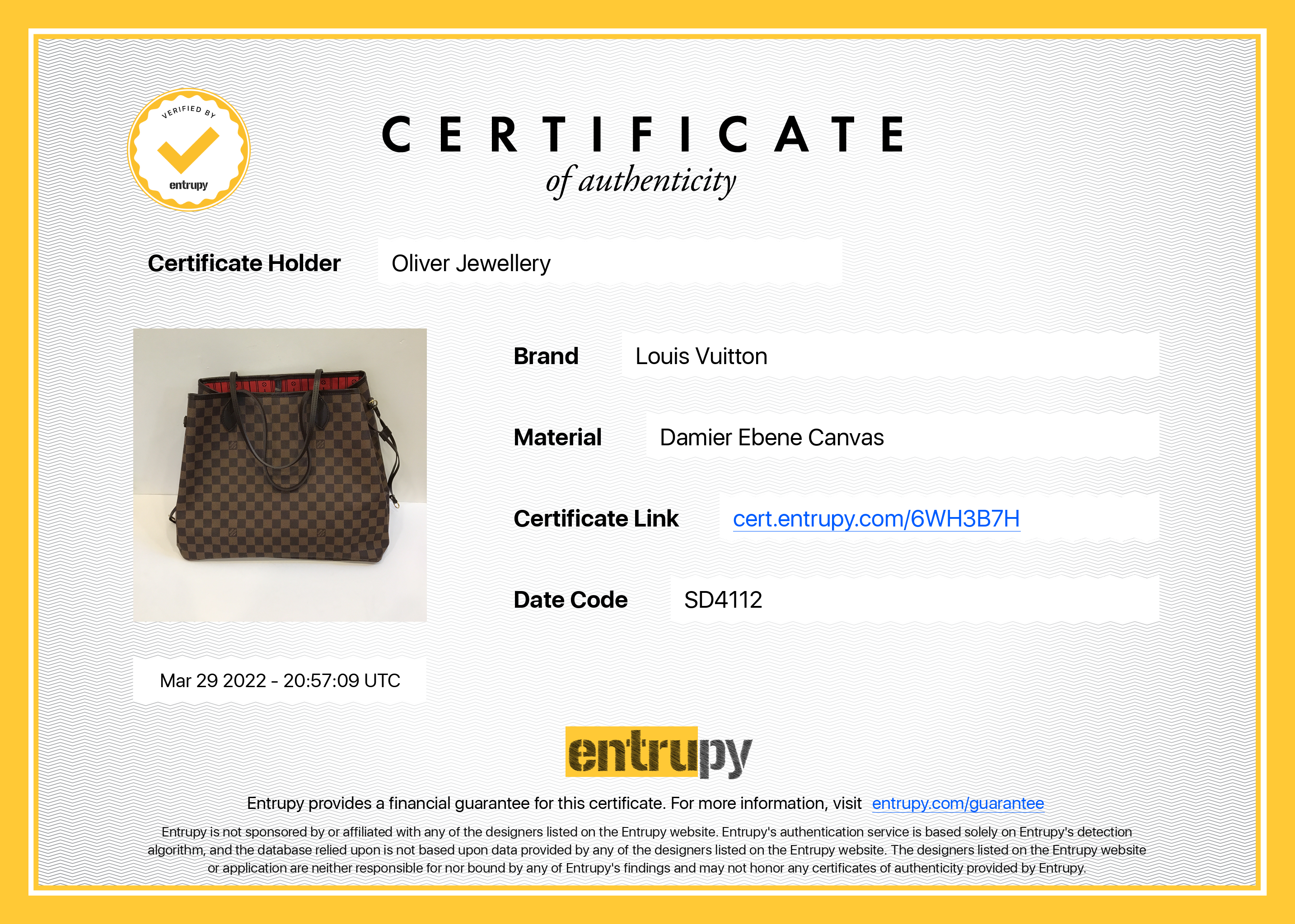 Louis Vuitton Damier Ebene Neverfull GM