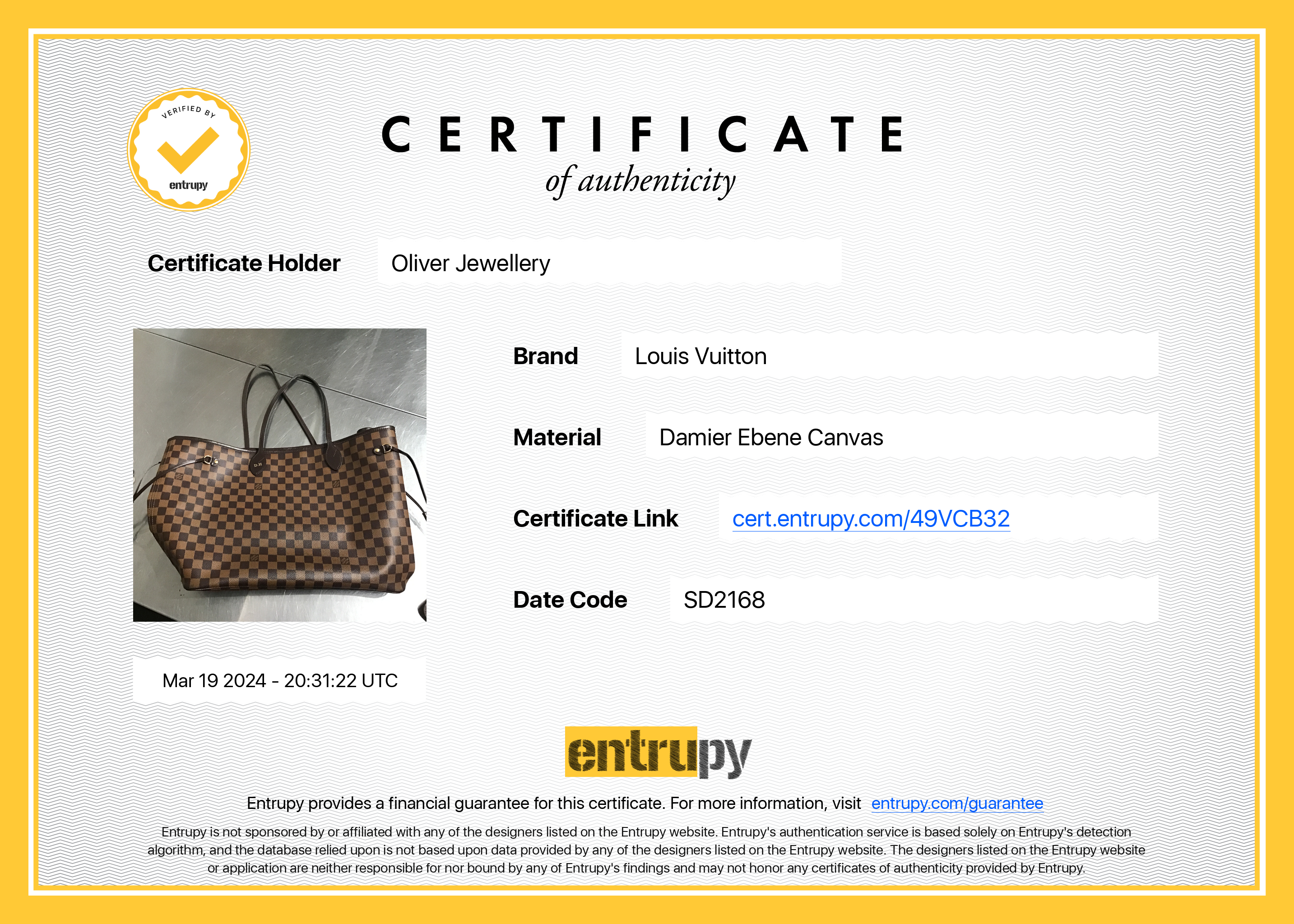 Louis Vuitton Damier Ebene Neverfull GM w/ Pochette