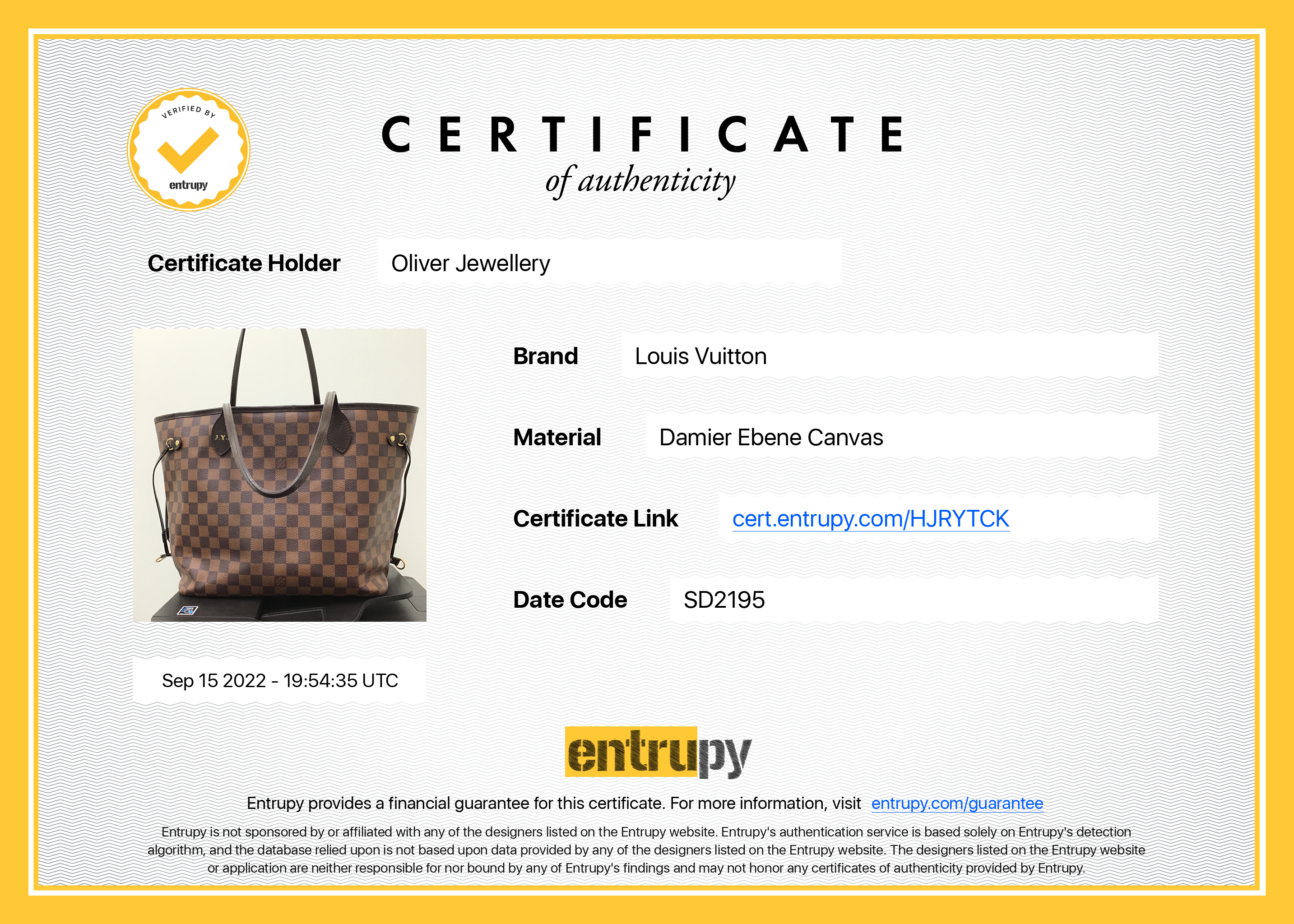 Louis Vuitton Damier Ebene Neverfull MM