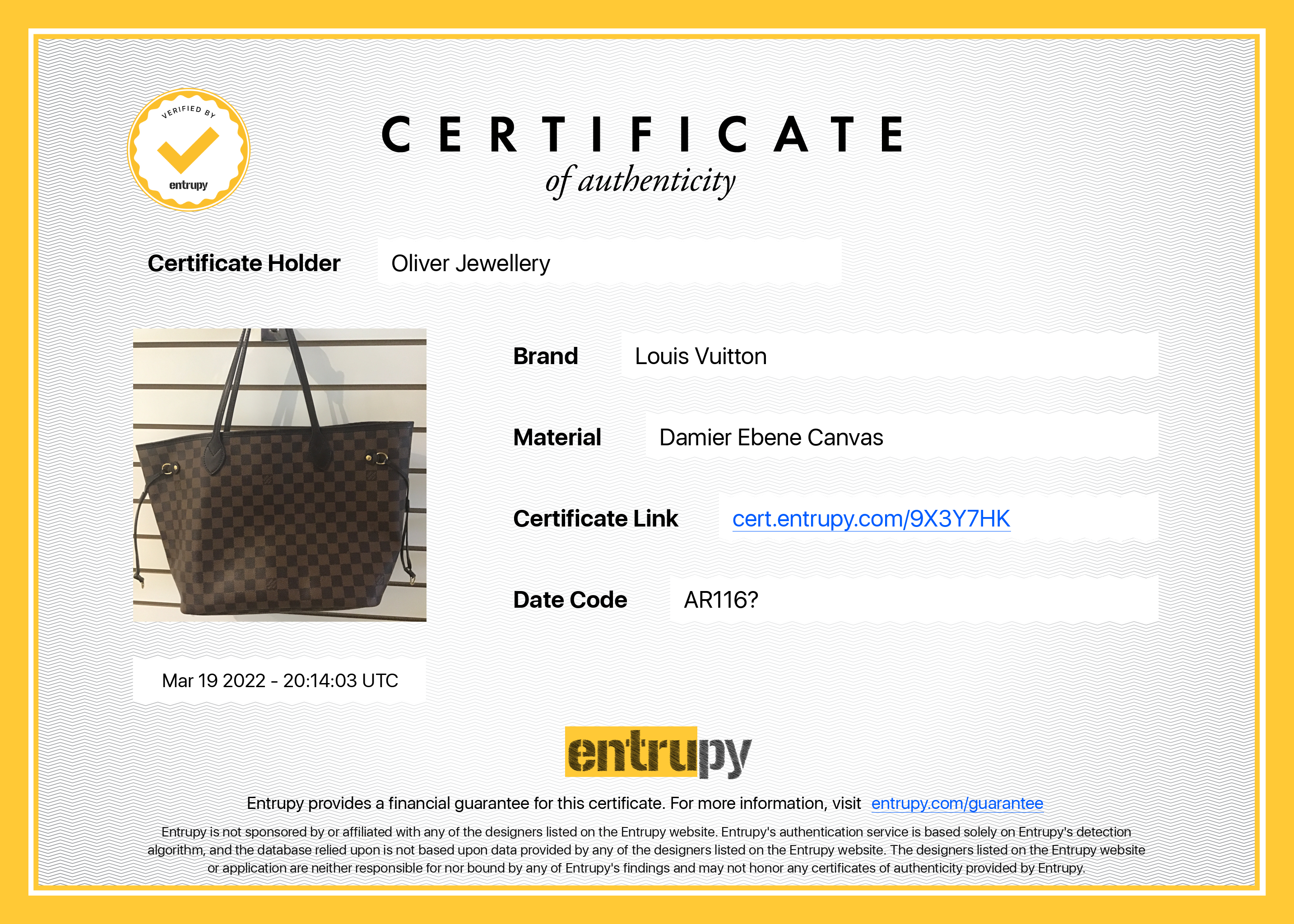 Louis Vuitton Damier Ebene Neverfull MM