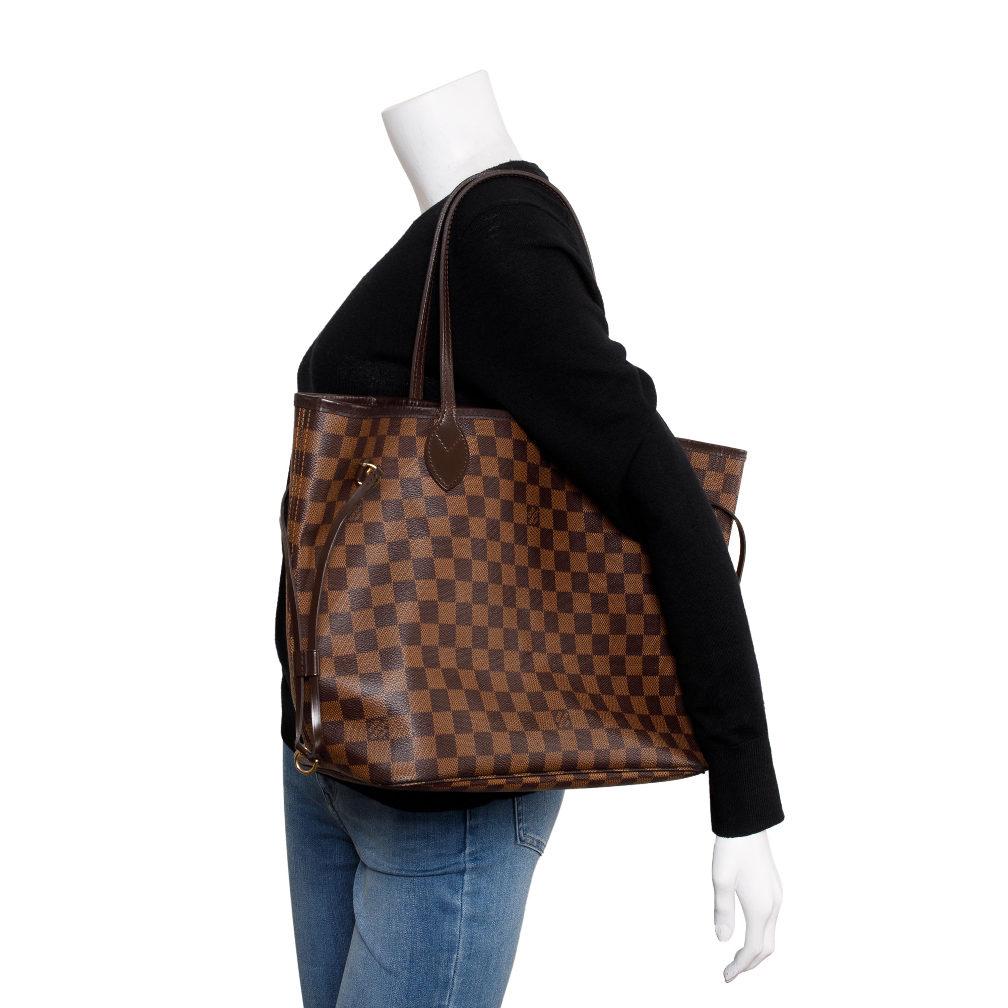 Louis Vuitton Damier Ebene Neverfull MM w/ Pouch