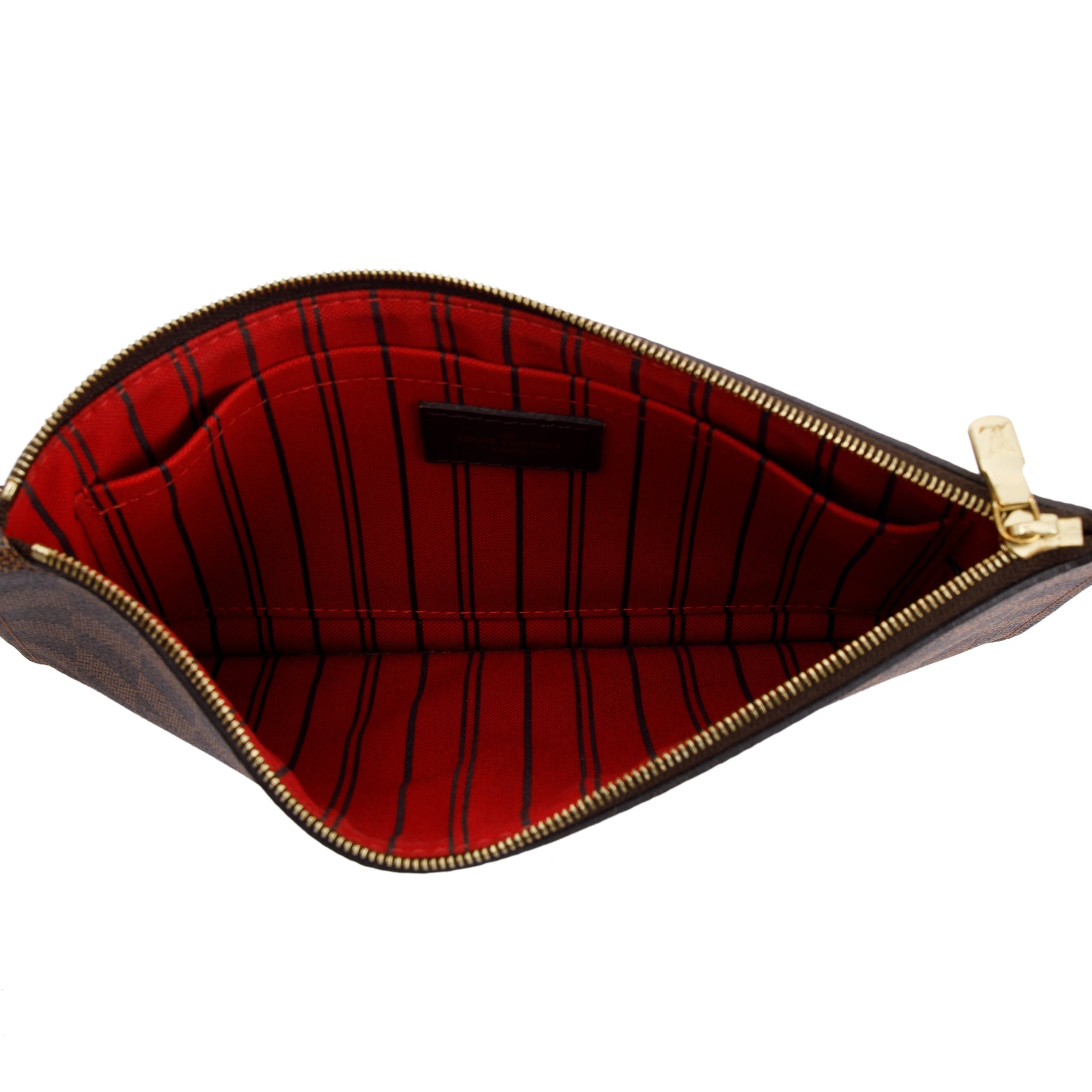 Louis Vuitton Damier Ebene Neverfull MM w/ Pouch & Box