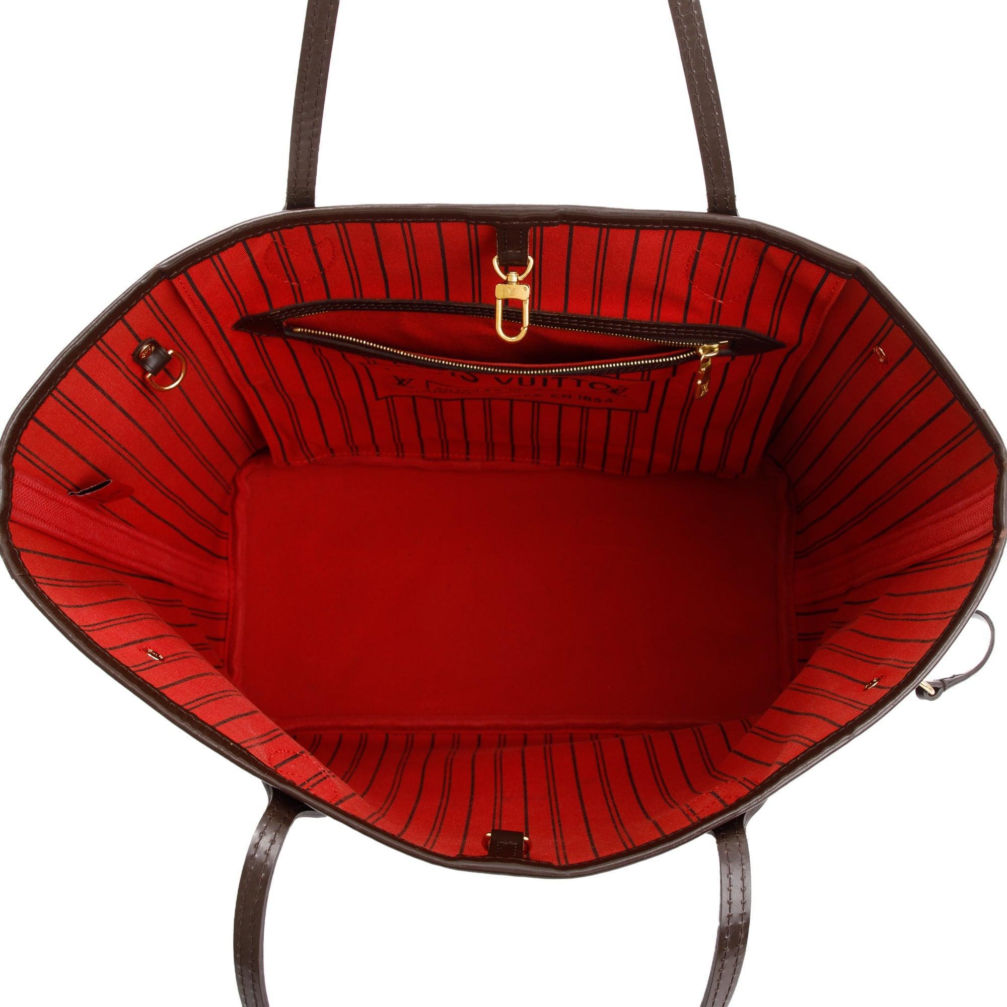 Louis Vuitton Damier Ebene Neverfull MM w/ Pouch & Box