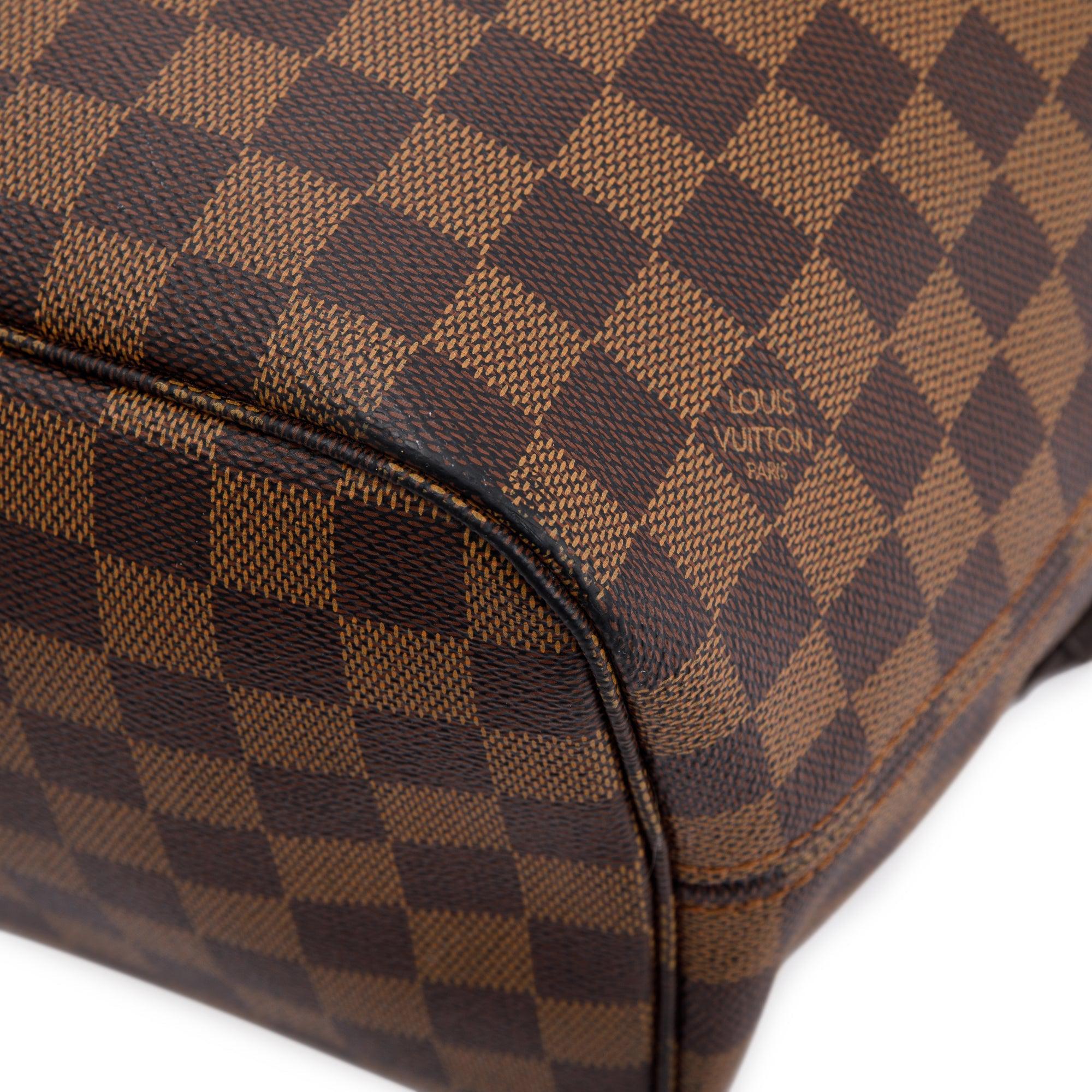 Louis Vuitton Damier Ebene Neverfull MM w/ Pouch & Box