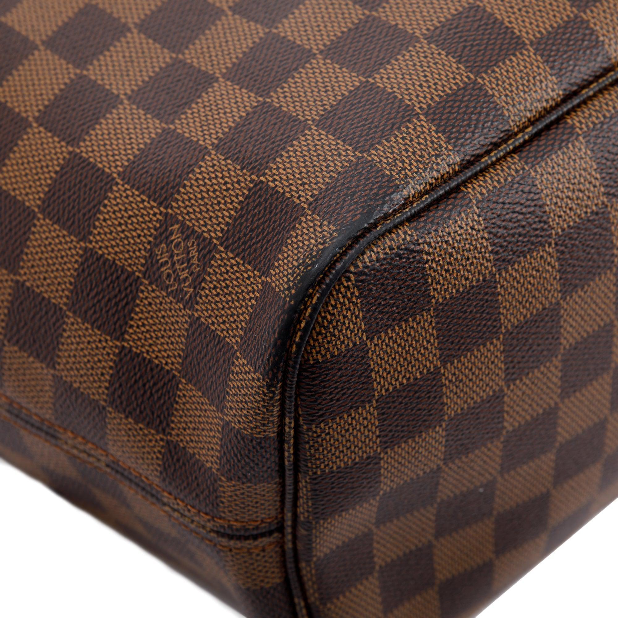 Louis Vuitton Damier Ebene Neverfull MM w/ Pouch & Box