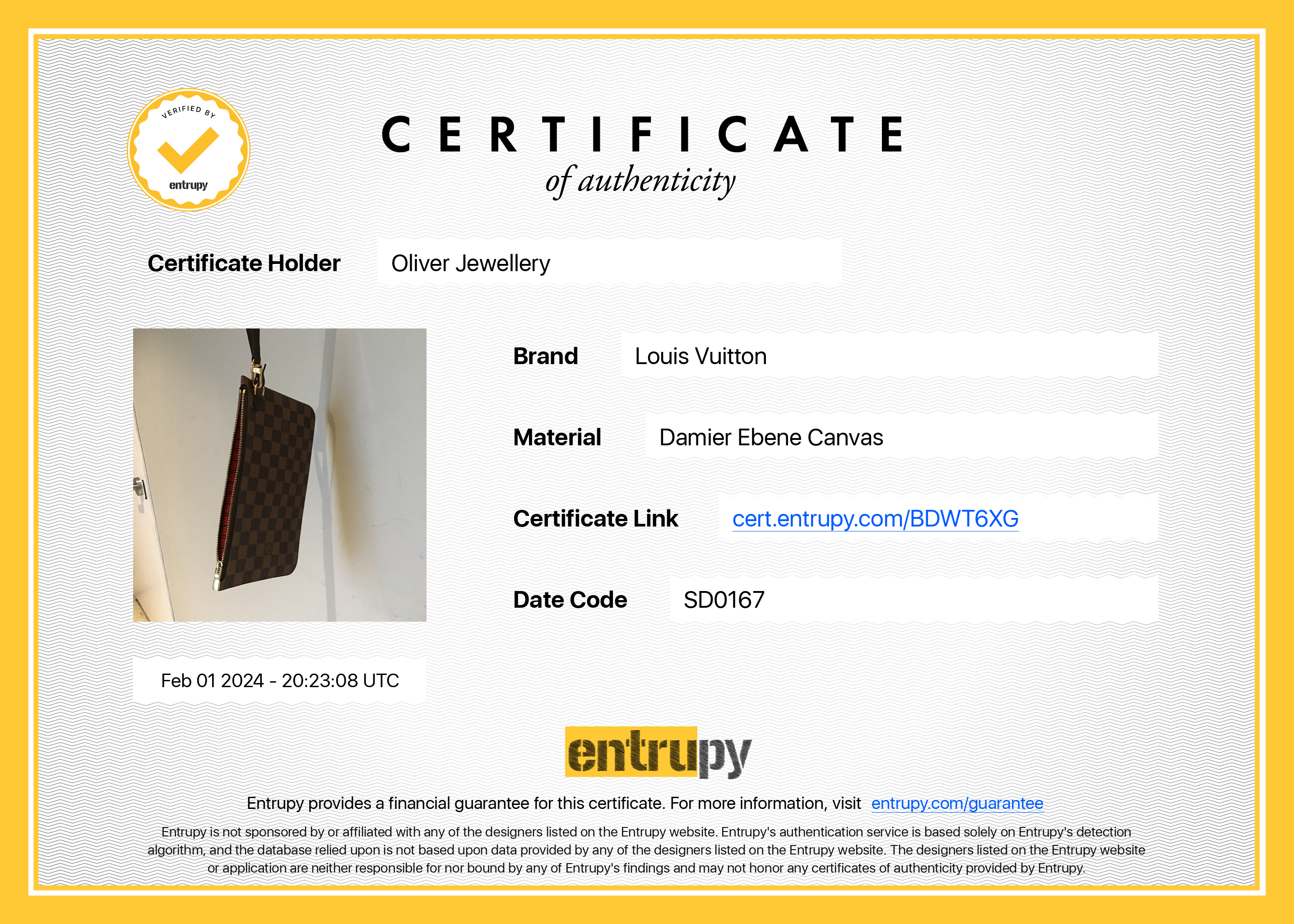 Louis Vuitton Damier Ebene Neverfull Pochette