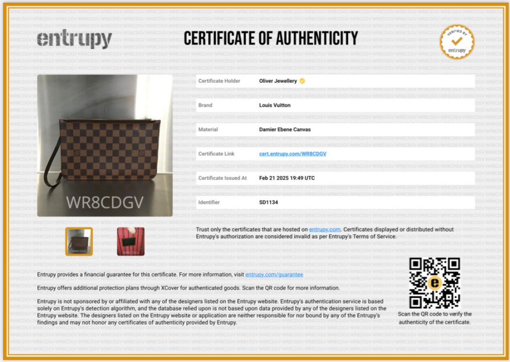 Louis Vuitton Damier Ebene Neverfull Pochette