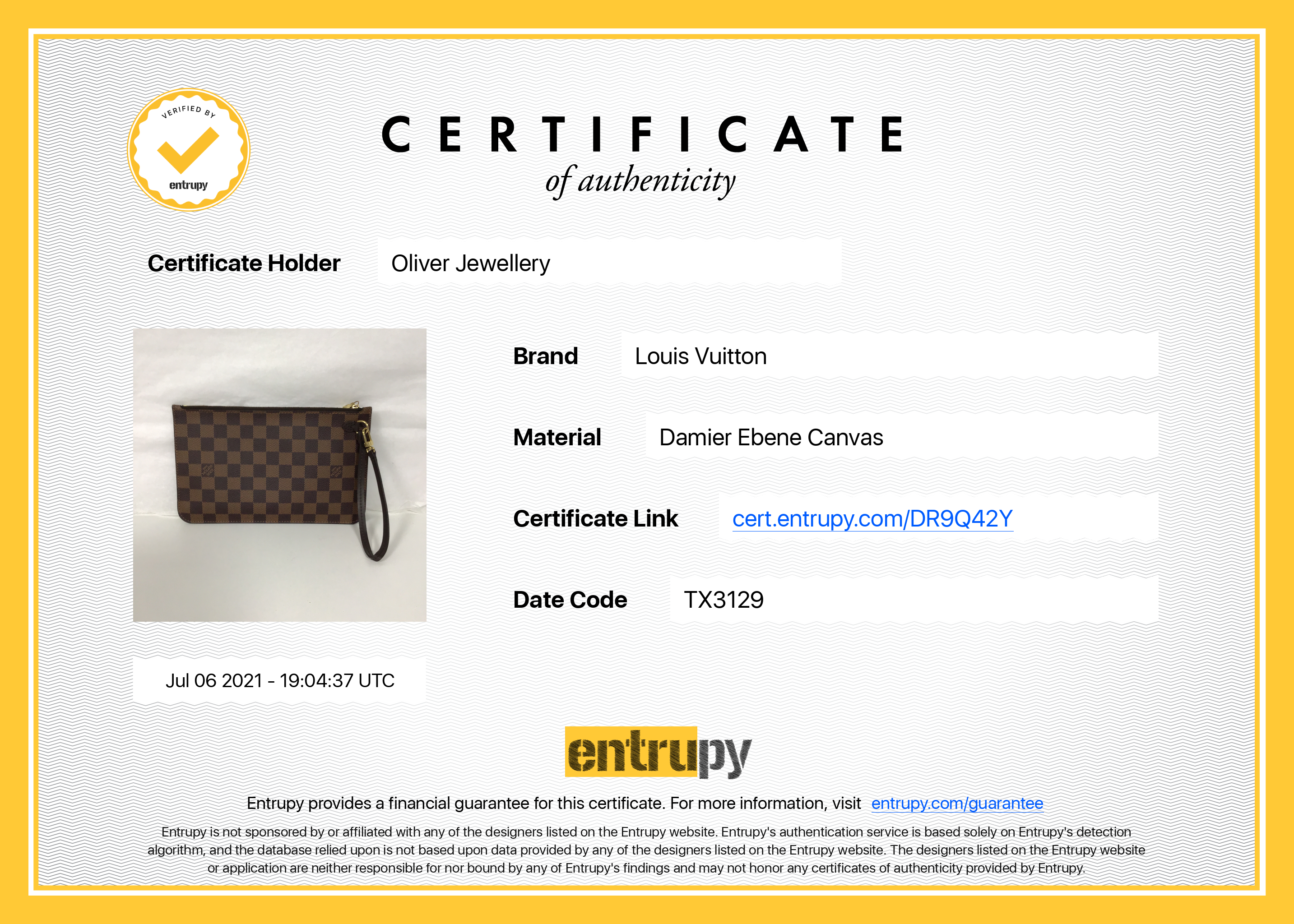 Louis Vuitton Damier Ebene Neverfull Pochette